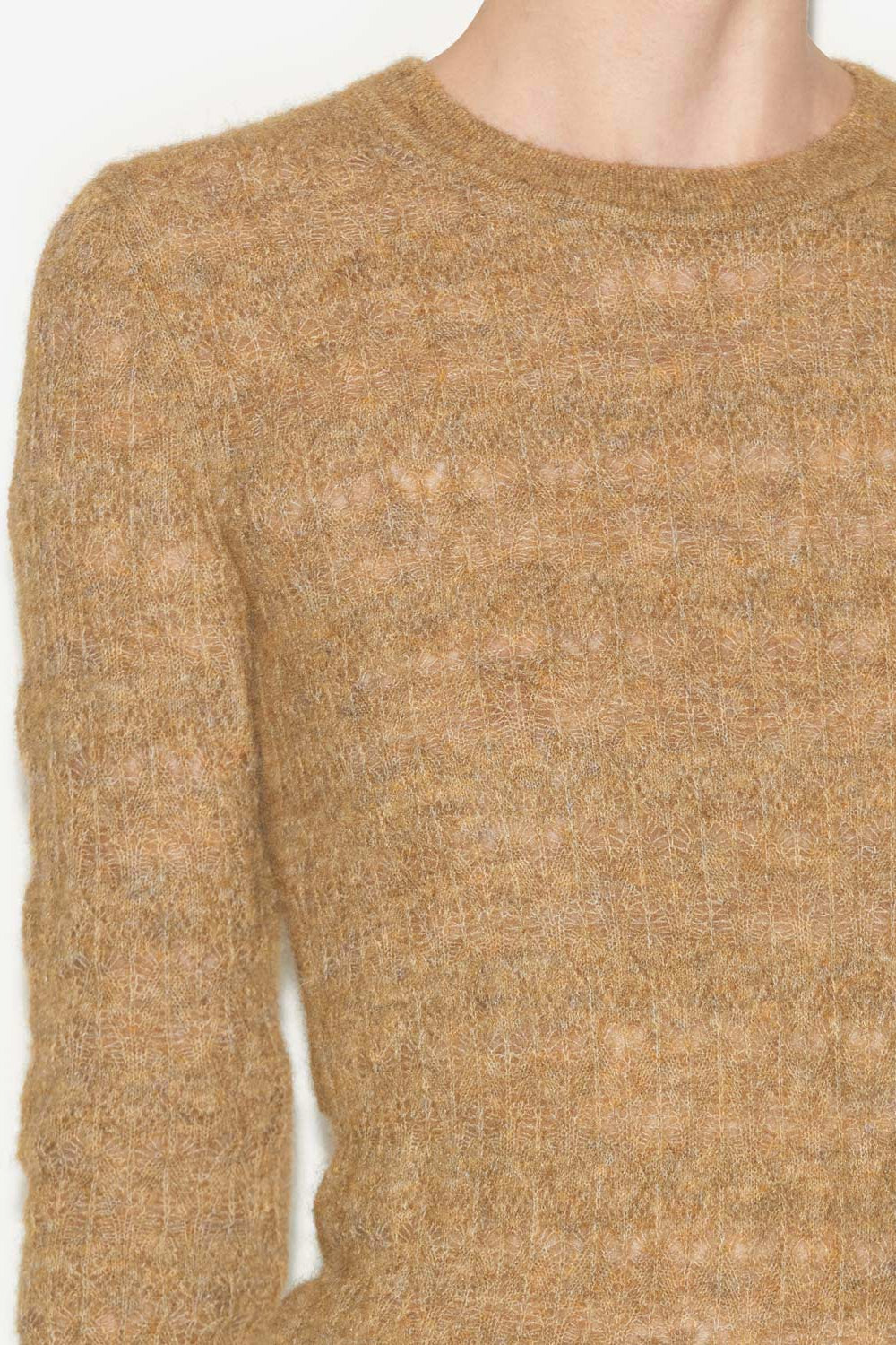 Maglione acia in alpaca traforata - Honey - Woman - 3