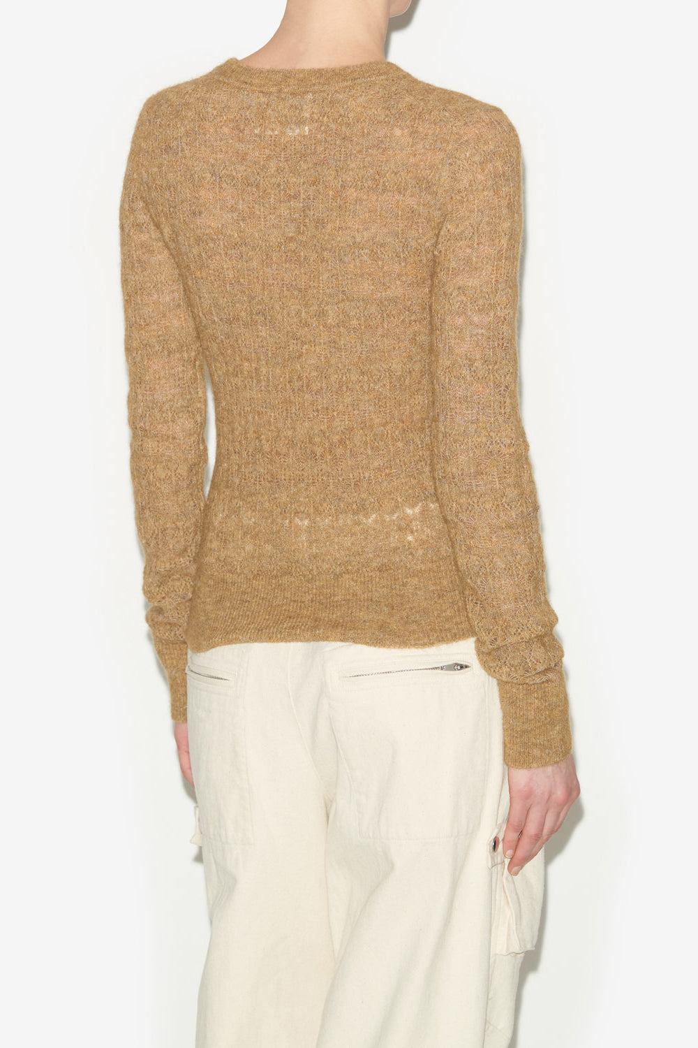 Maglione acia in alpaca traforata - Honey - Woman - 5