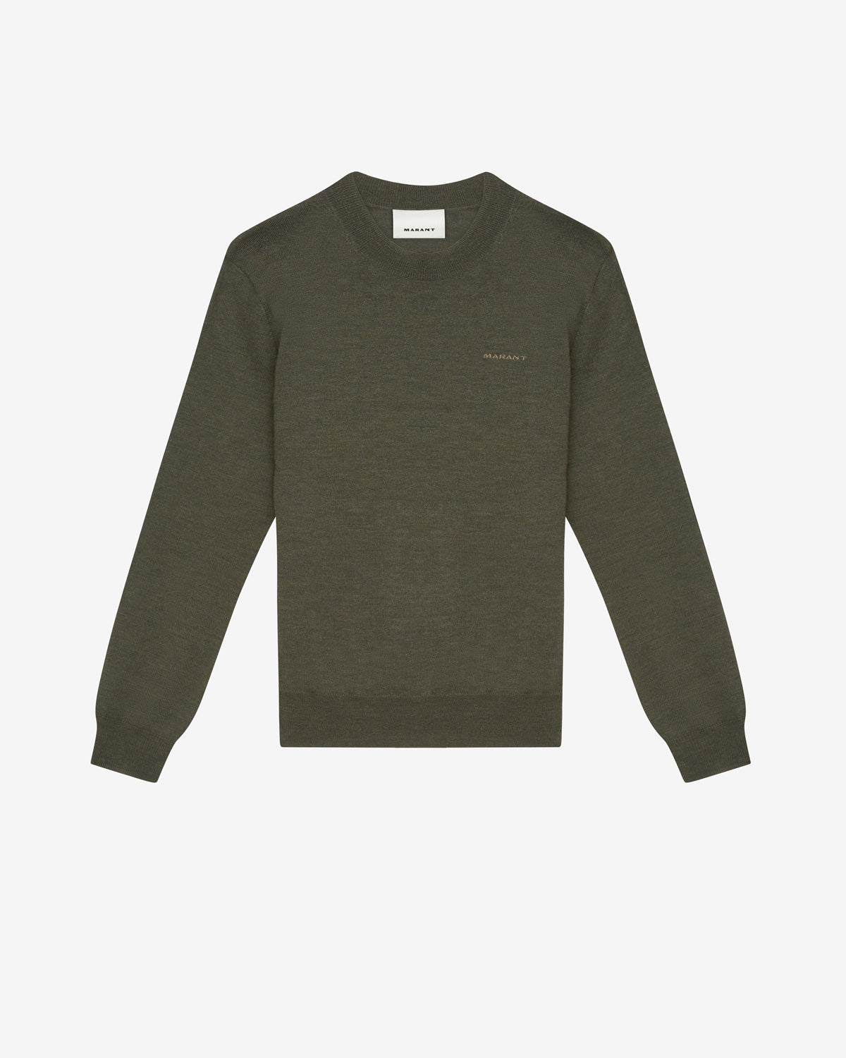 Basile merinos wool sweater with logo - Bronze - Man - 5