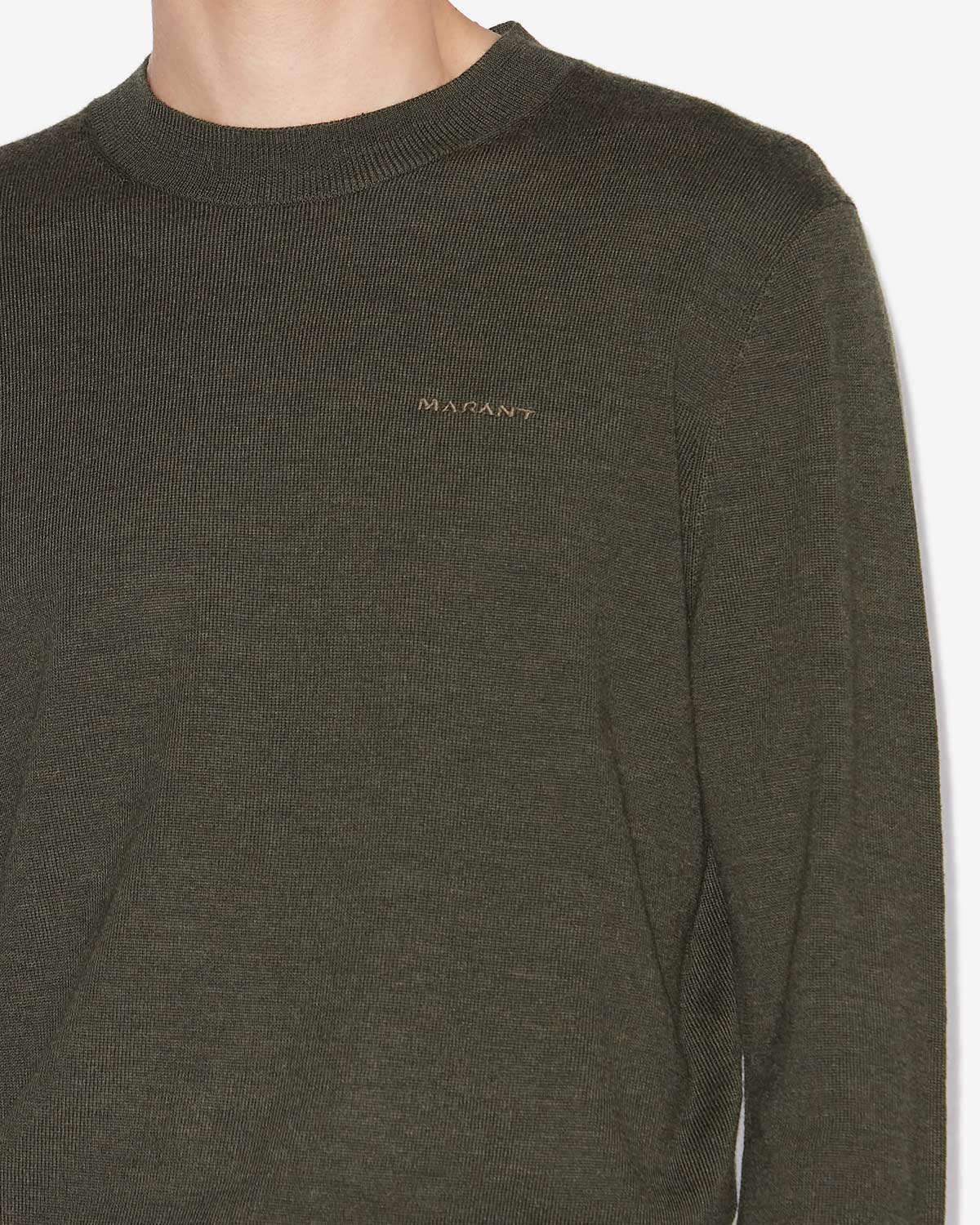 Basile merinos wool sweater with logo - Bronze - Man - 2