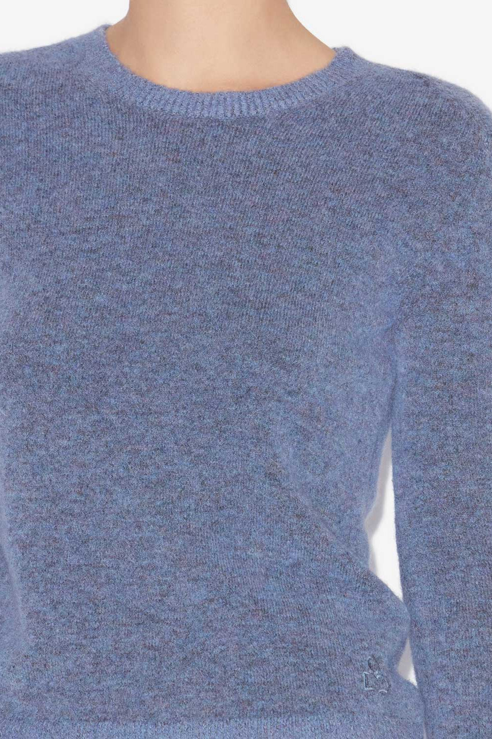 Obira fitted baby alpaca blend sweater - Sky blue - Woman - 3