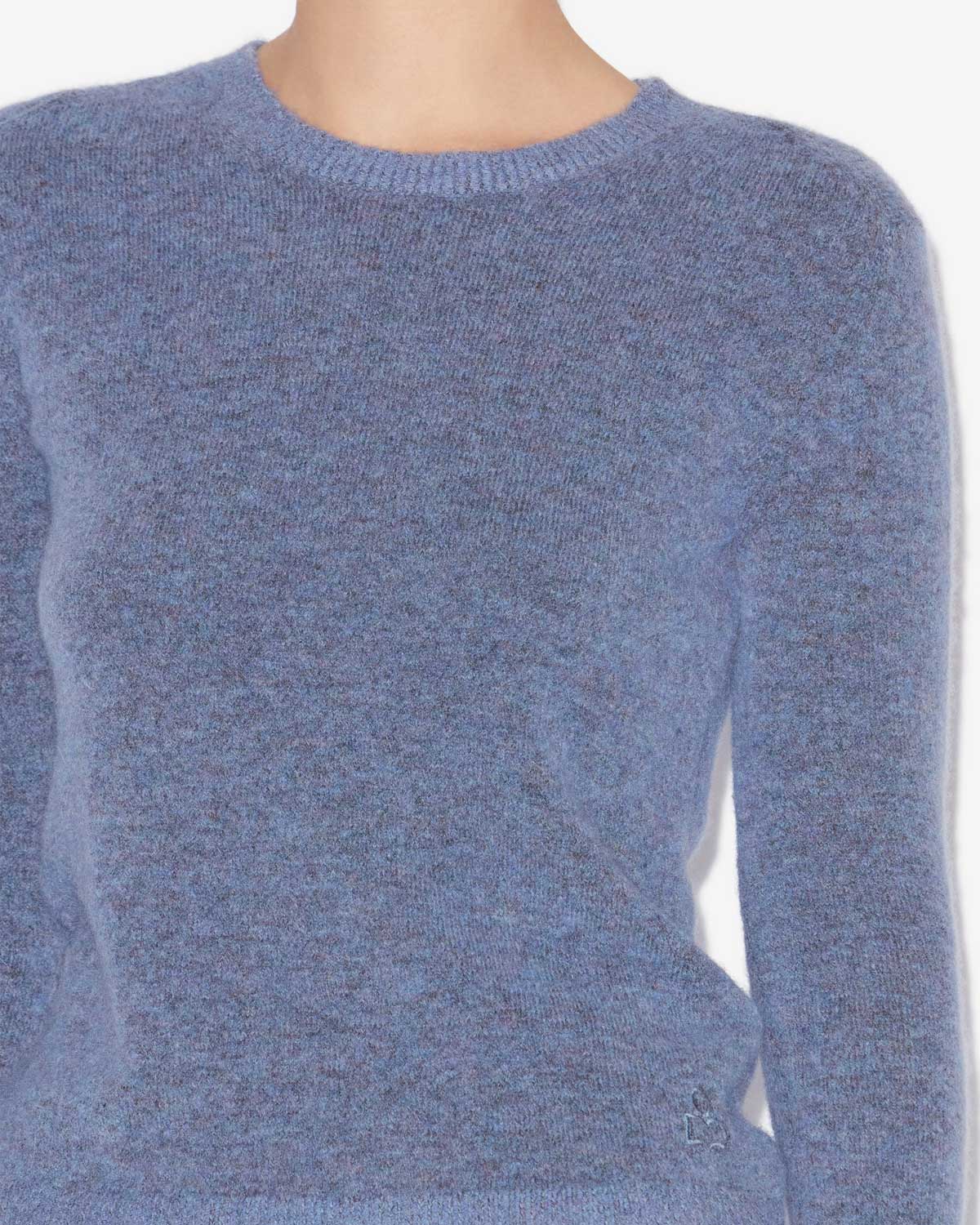 Obira fitted baby alpaca blend sweater - Sky blue - Woman - 2