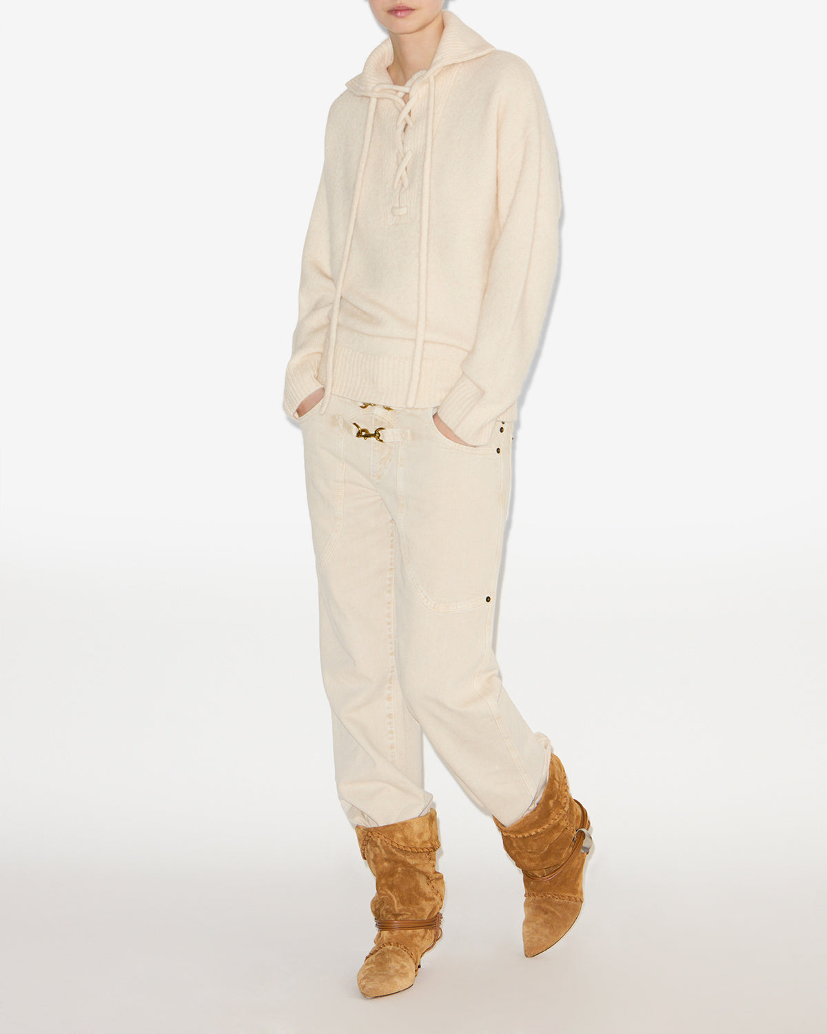 Pull phylia Woman Écru 4