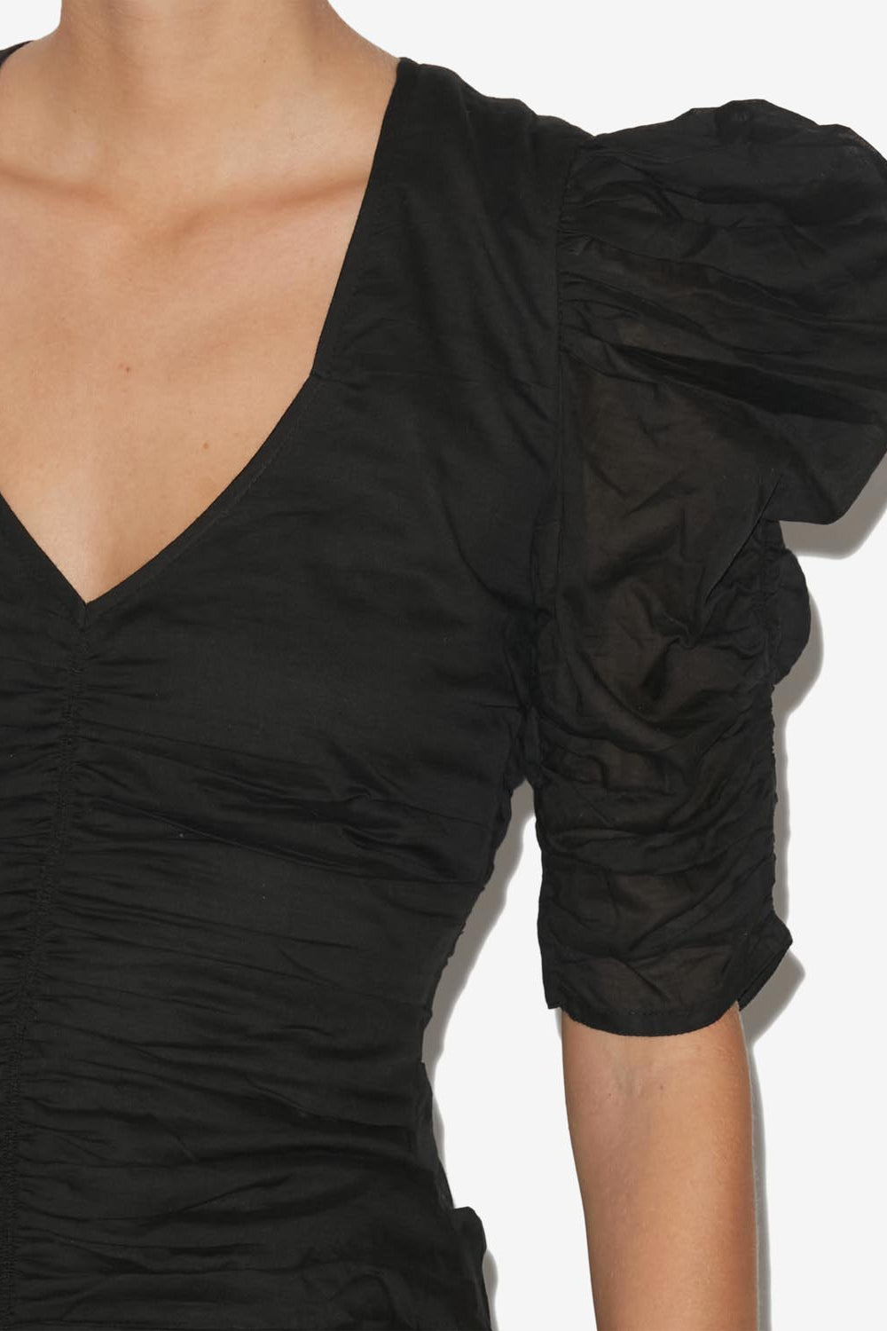 パフスリーブのショートドレス sireny - 黒 - Woman - 5