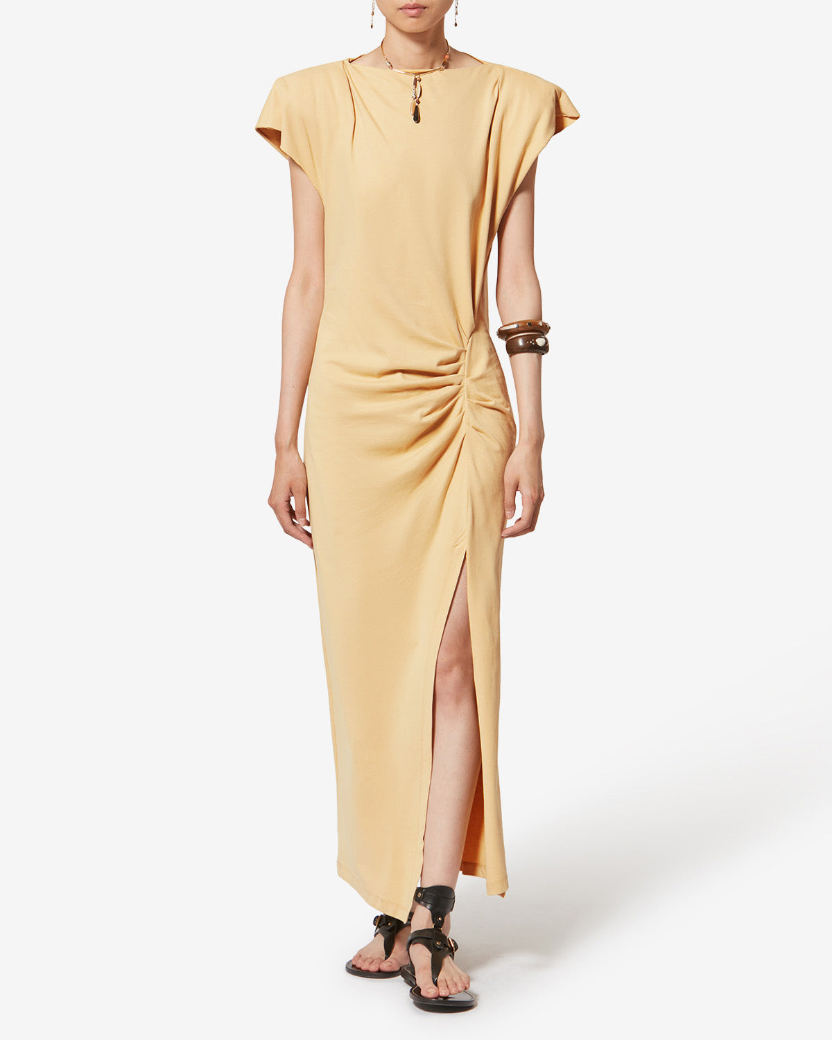 NADELA DRESS Woman dusky yellow | ISABEL MARANT Official online store