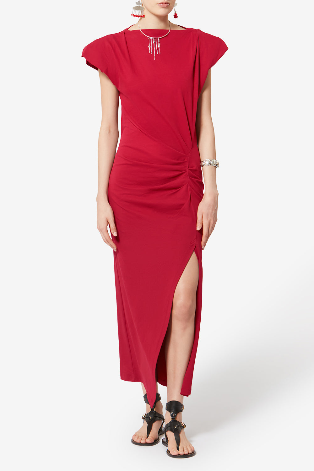 Nadela cotton jersey dress - Cherry - Woman - 2