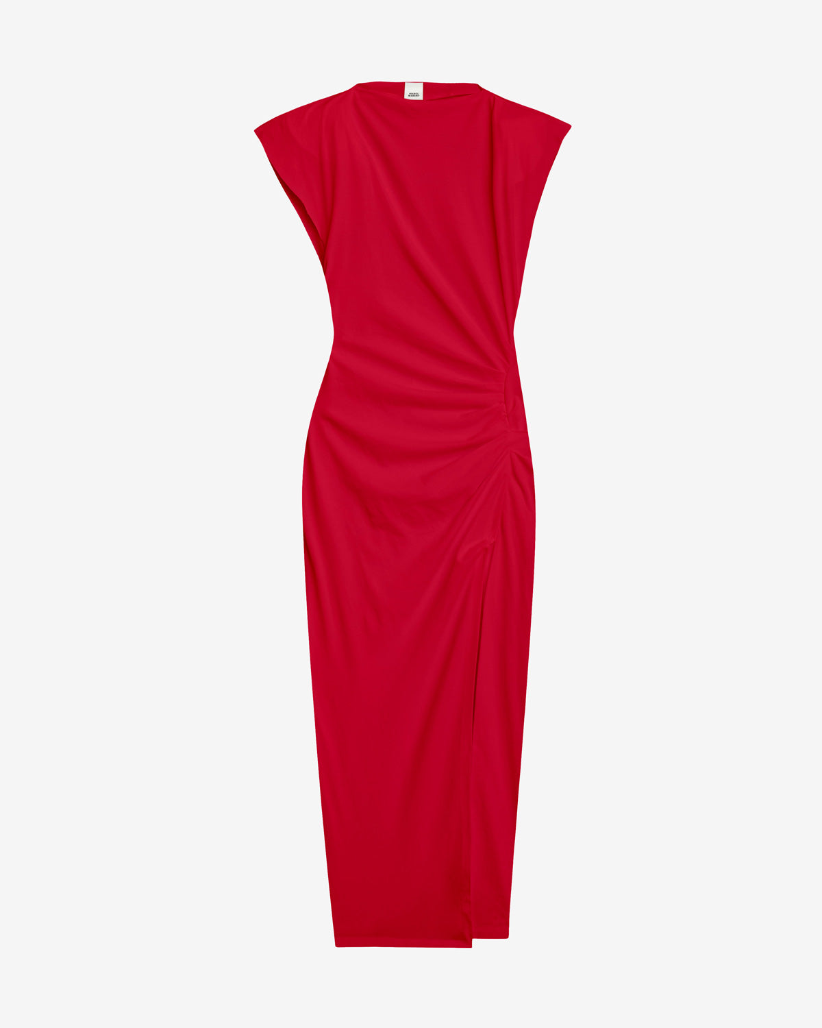 Vestido largo de punto nadela - Rojo - Woman - 4