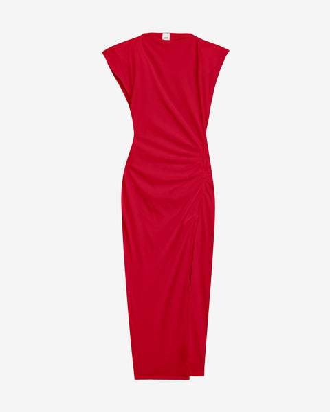 ワンピース ISABEL MARANT Woman Dress Red RO0648FEC1J06I LREC Maude gathered cotton jersey midi dress in red - Isabel
