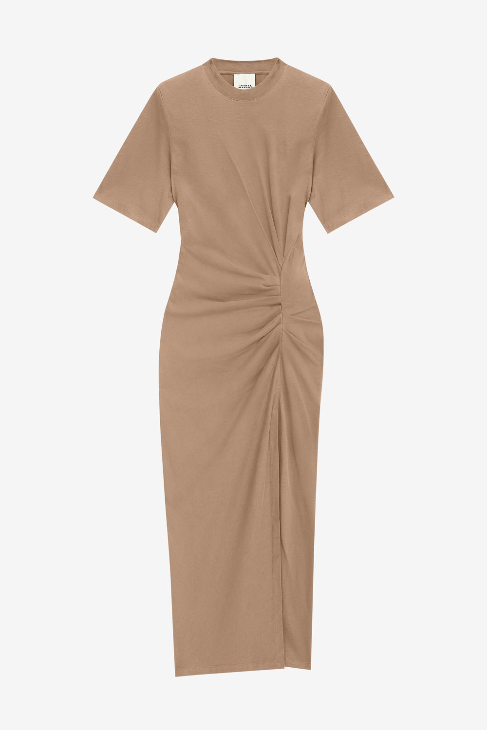 Abito lexia midi a t-shirt in cotone tinta unita - Light khaki - Woman - 1