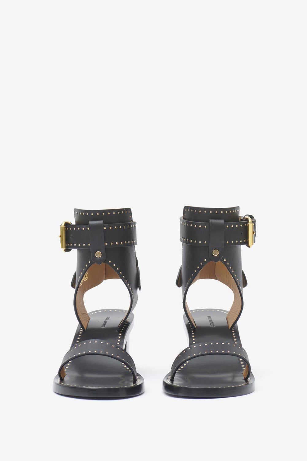 Sandali con tacco medio in pelle jaeryn - Nero - Woman - 4