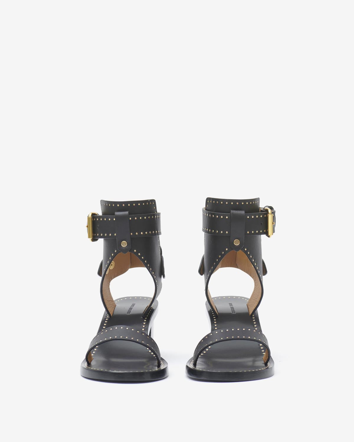 Sandalen jaeryn aus leder mit mittelhohem absatz - Schwarz - Woman - 4