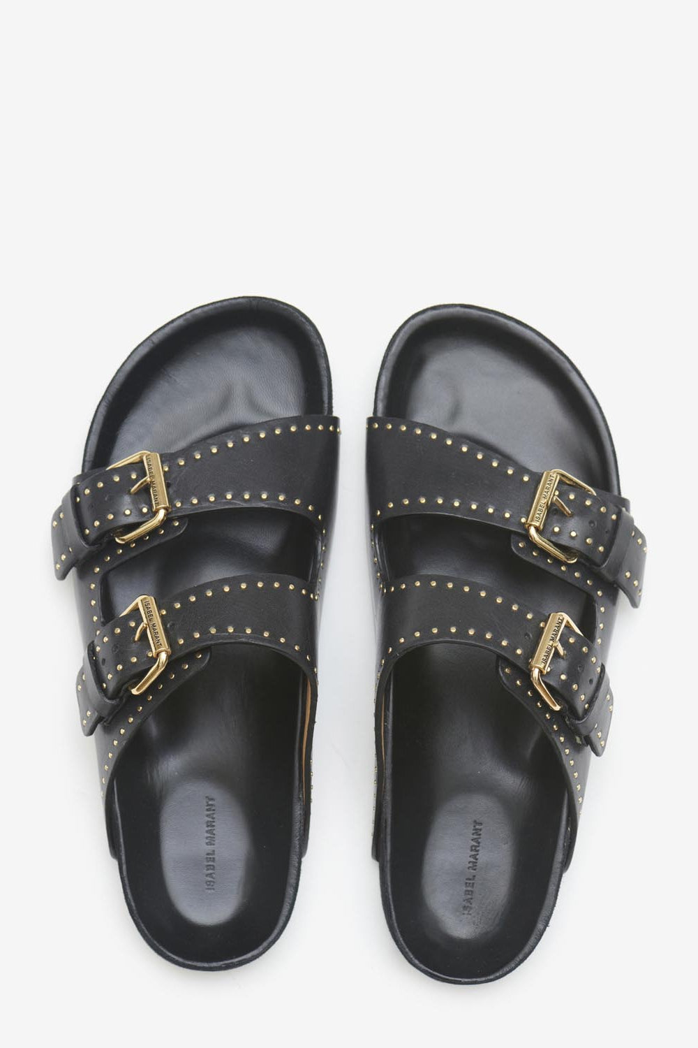 Sandalia abierta de piel lennyo - Negro - Woman - 4