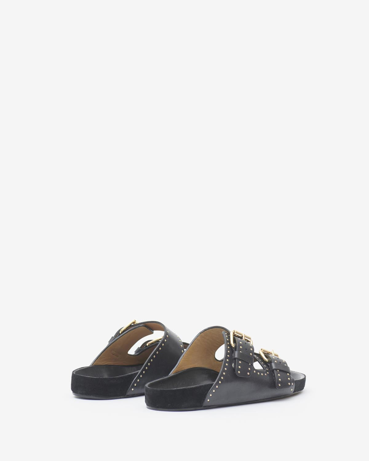 Sandales ouvertes en cuir lennyo - Noir - Woman - 2