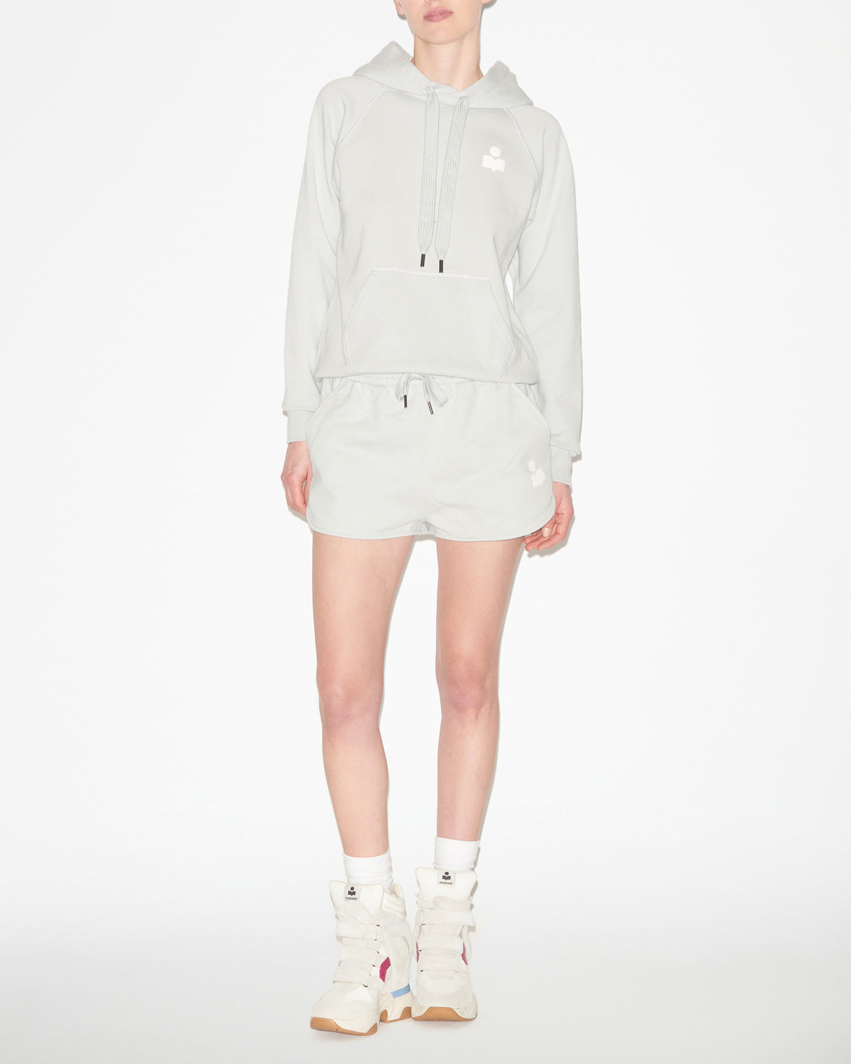 Mifa shorts - Light blue and ecru - Woman - 1