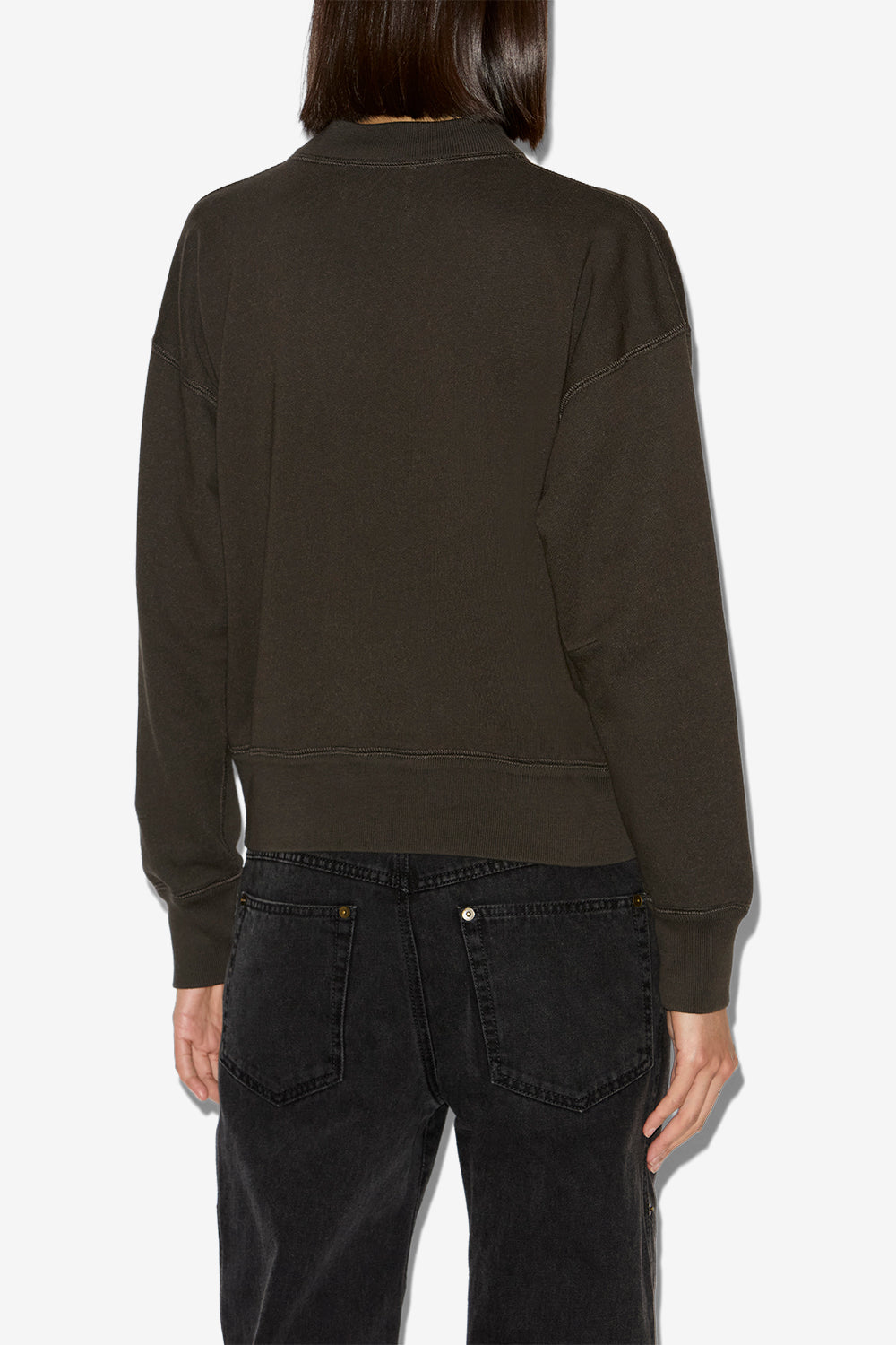 Sweatshirt moby aus baumwolle mit logo - Schwarz gewaschen - Woman - 9