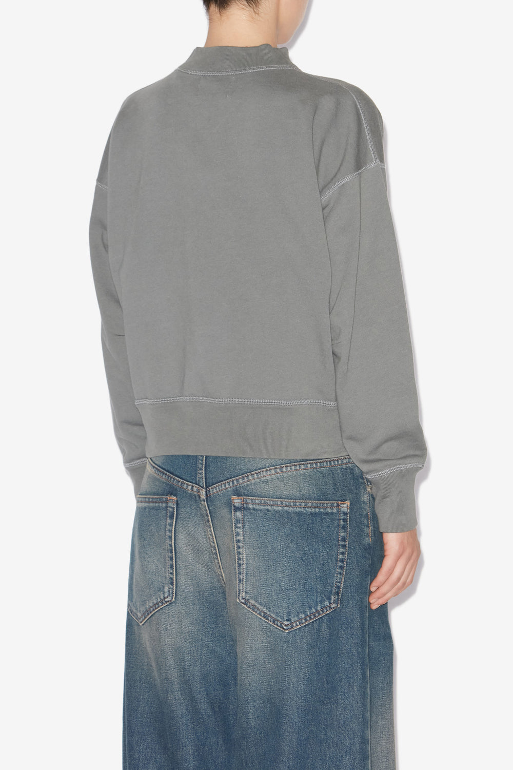 Sweatshirt moby aus baumwolle mit logo - Slate - Woman - 5