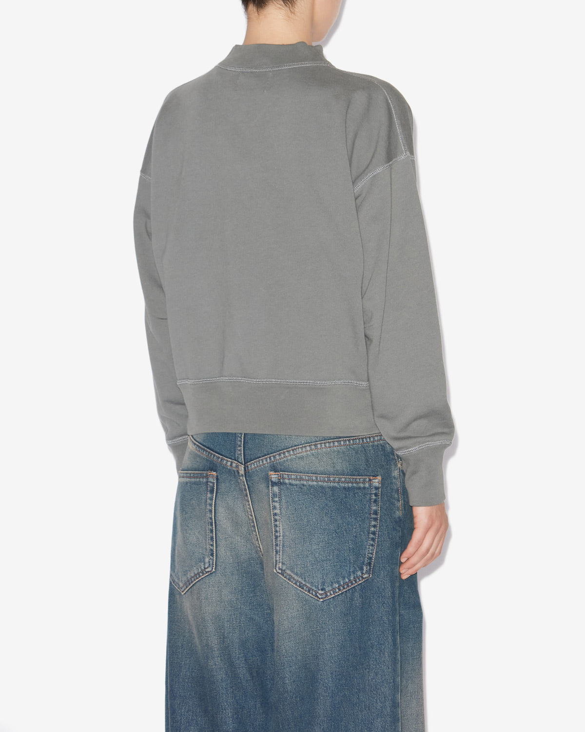 Sweatshirt moby aus baumwolle mit logo - Slate - Woman - 4