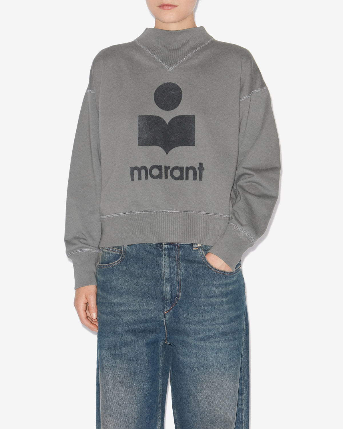 Sweatshirt moby aus baumwolle mit logo - Slate - Woman - 3