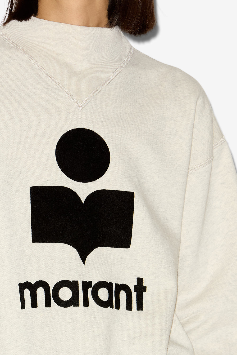 Sweatshirt moby aus baumwolle mit logo - Naturfarben - Woman - 3