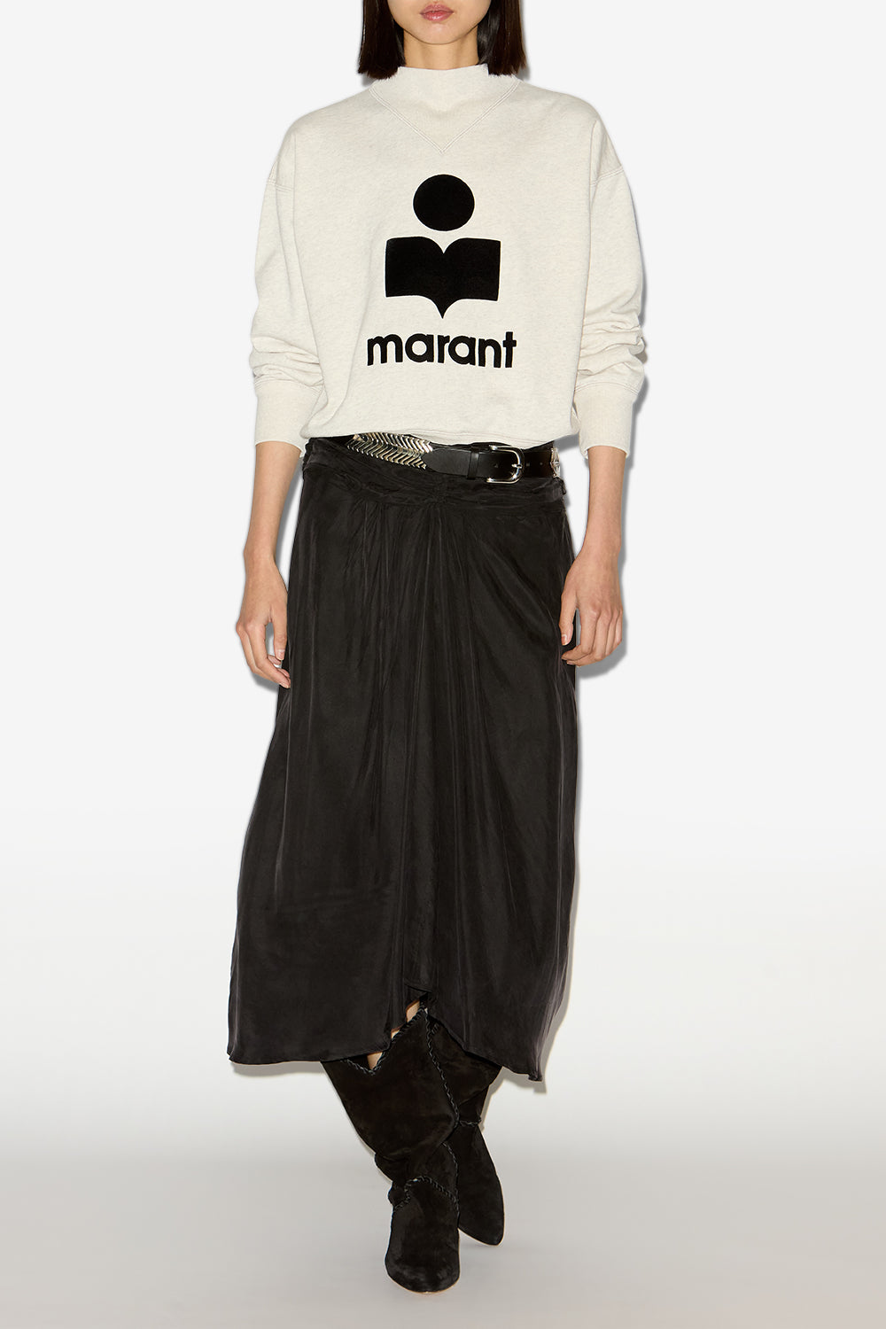 Sweatshirt moby aus baumwolle mit logo - Naturfarben - Woman - 2