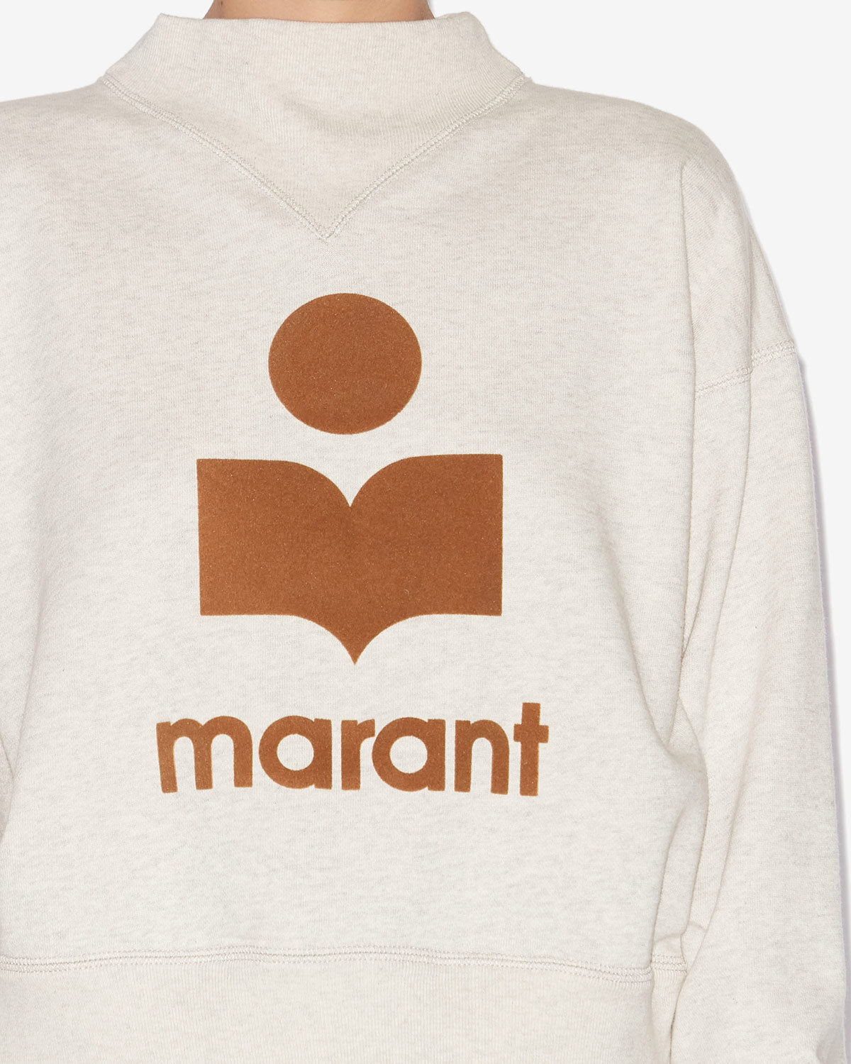 모비 로고 디테일 면 스웨트셔츠 - Ecru/camel - Woman - 2