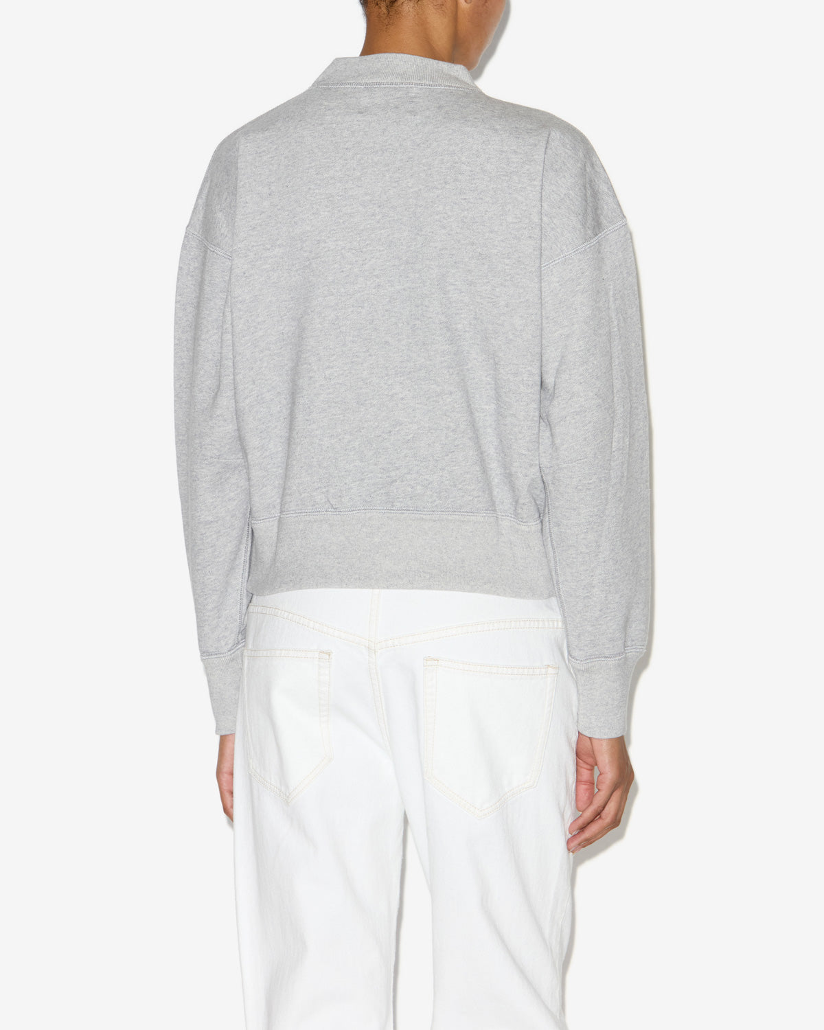 Sweatshirt moby Woman Gris-blanc 3