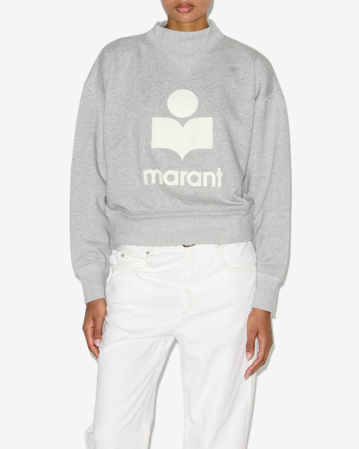 Sweatshirt moby Woman Gris-blanc 5