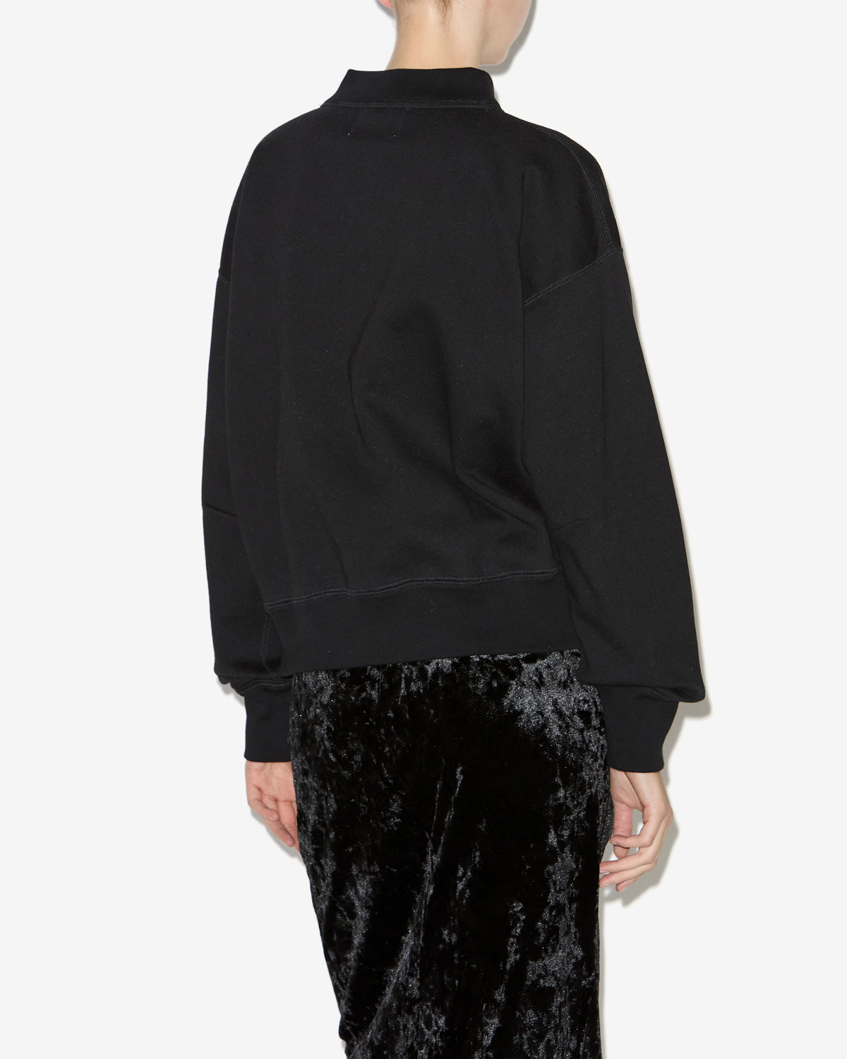 Sweatshirt moby mit logo und stehkragen - Schwarz - Woman - 4