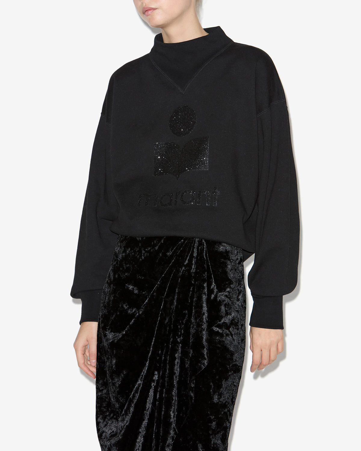 Sweatshirt moby mit logo und stehkragen - Schwarz - Woman - 3