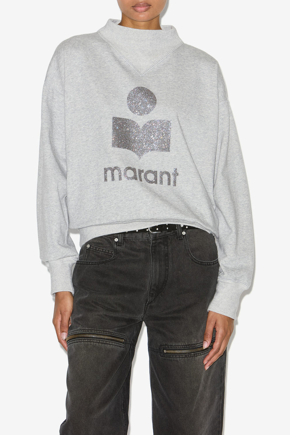 Sweatshirt moby aus baumwolle mit logo - Gray-silver - Woman - 4