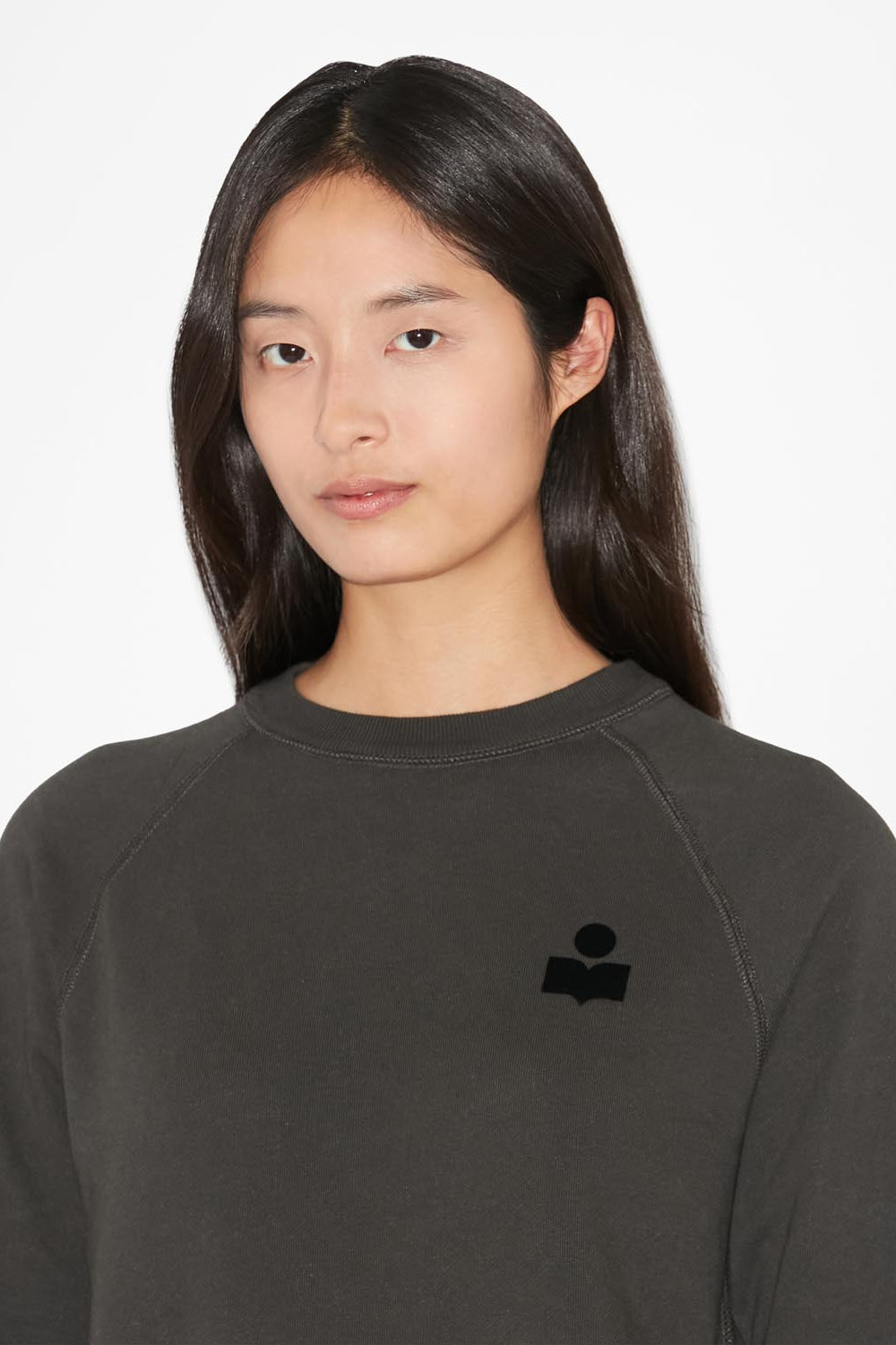 Sweatshirt milla aus baumwolle mit logo - Schwarz gewaschen - Woman - 3