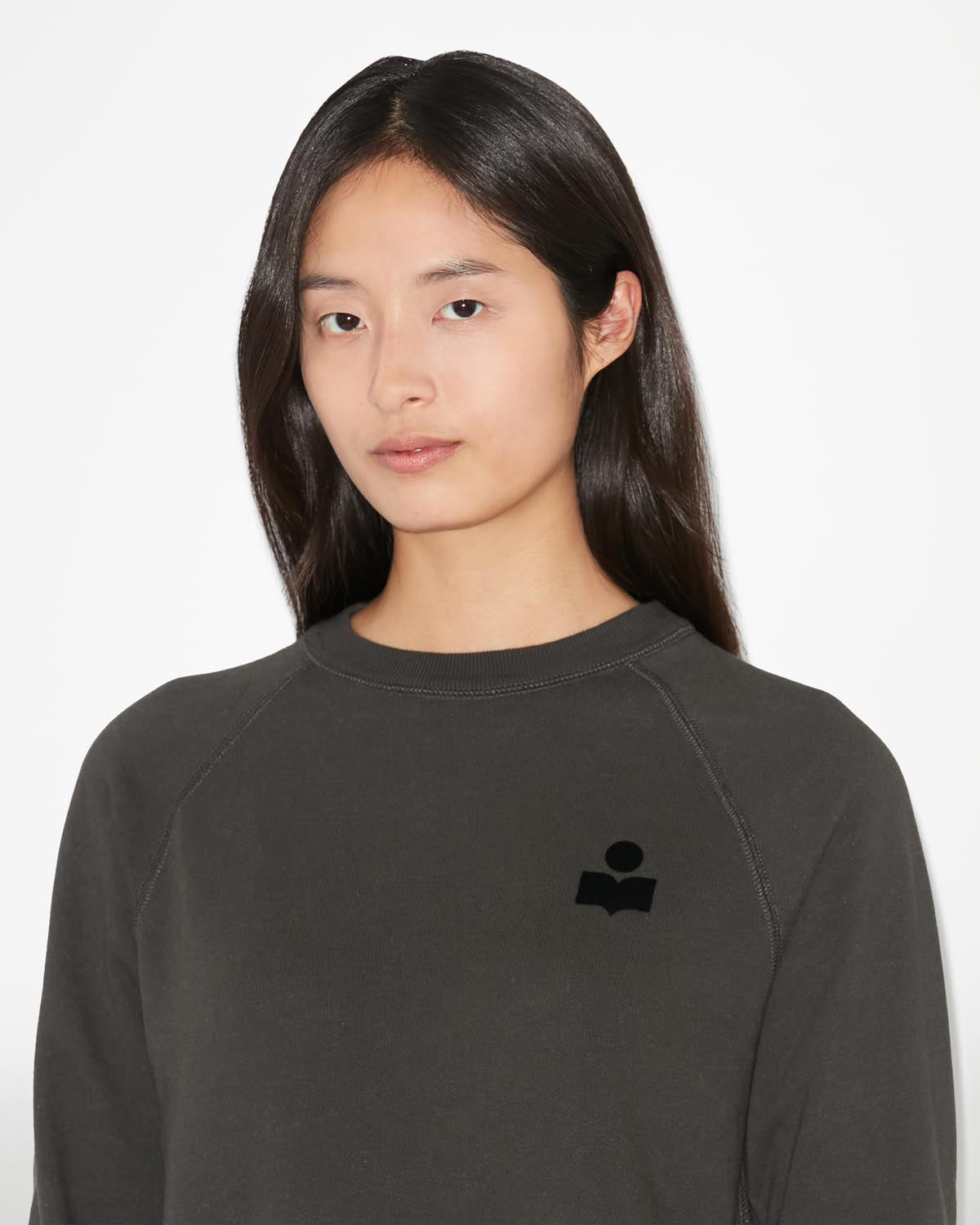 Milla cotton logo sweatshirt - Black - Woman - 2