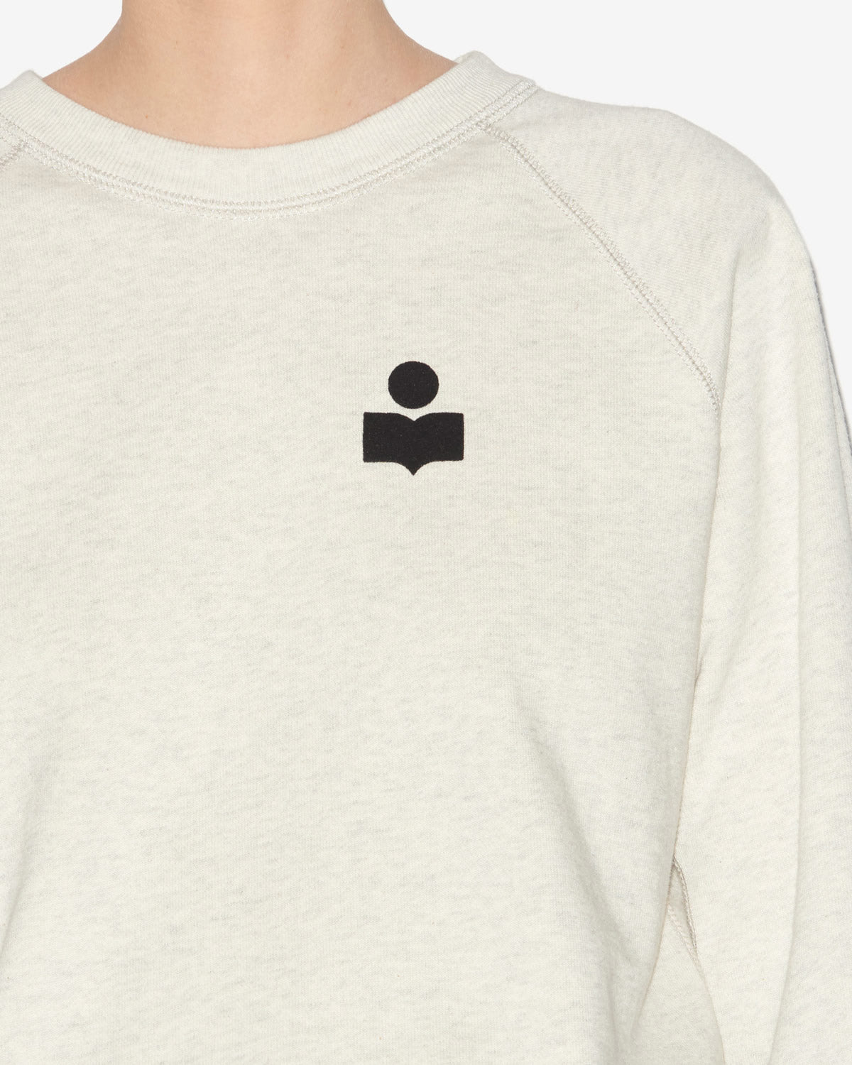 Milla cotton logo sweatshirt - Ecru - Woman - 3