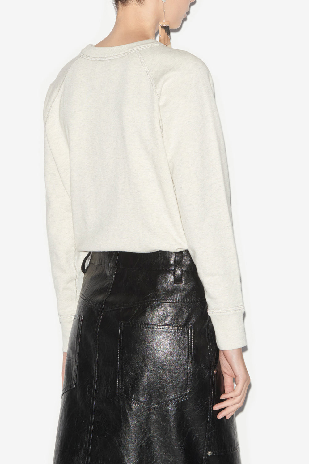 Sweatshirt milla aus baumwolle mit logo - Naturfarben - Woman - 9