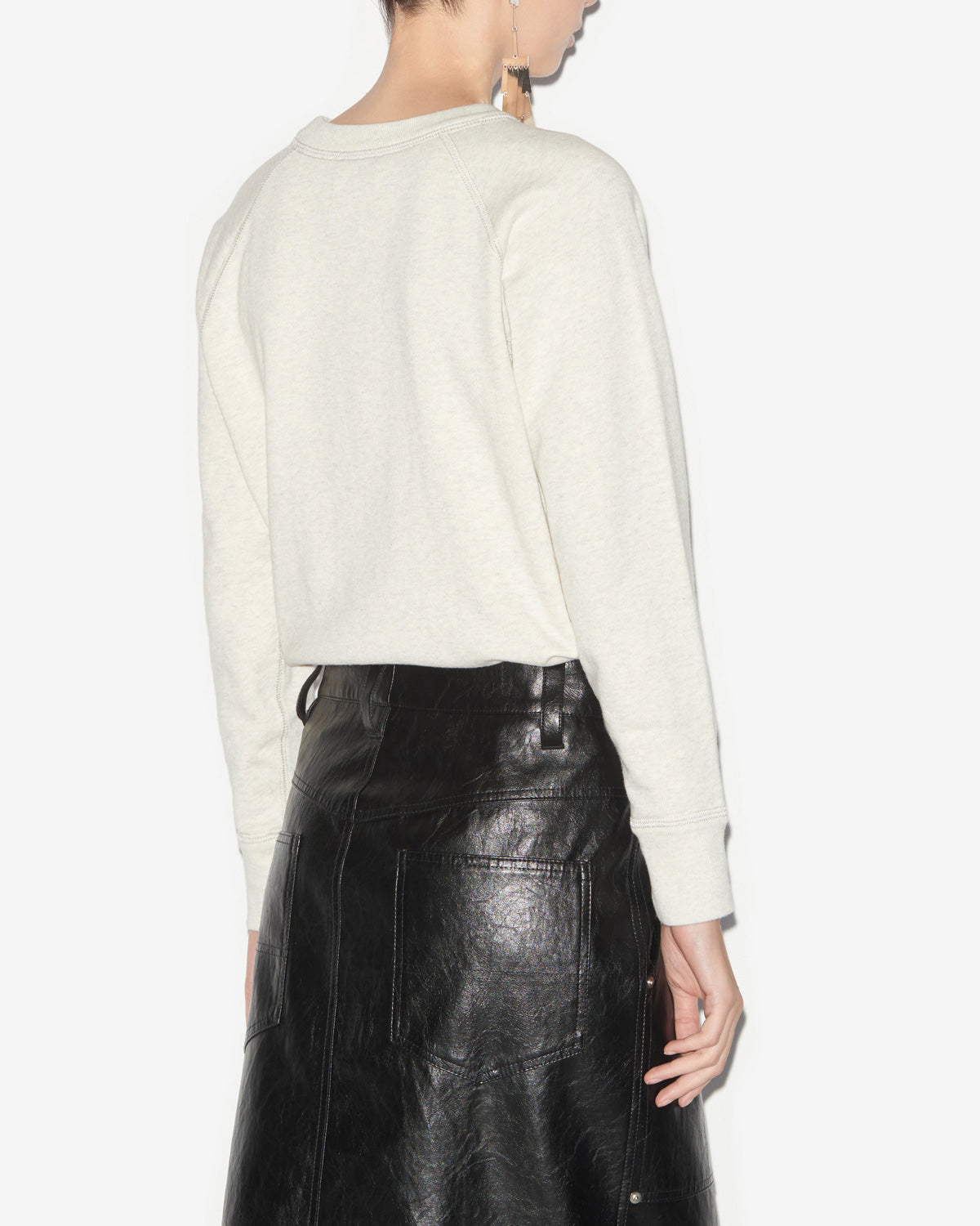 Milla cotton logo sweatshirt - Ecru - Woman - 7