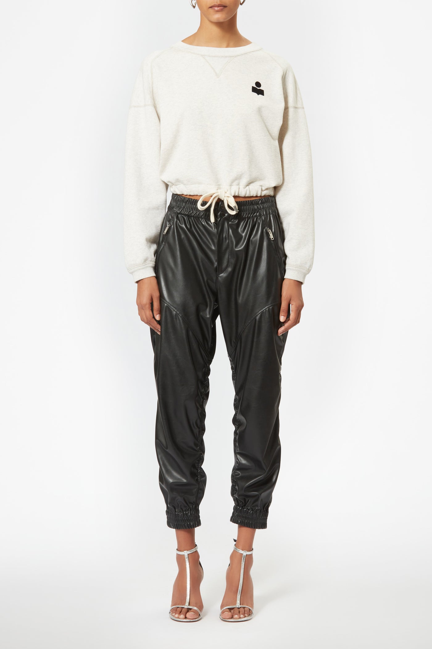Cropped-sweatshirt aus baumwolle margo - Naturfarben - Woman - 2
