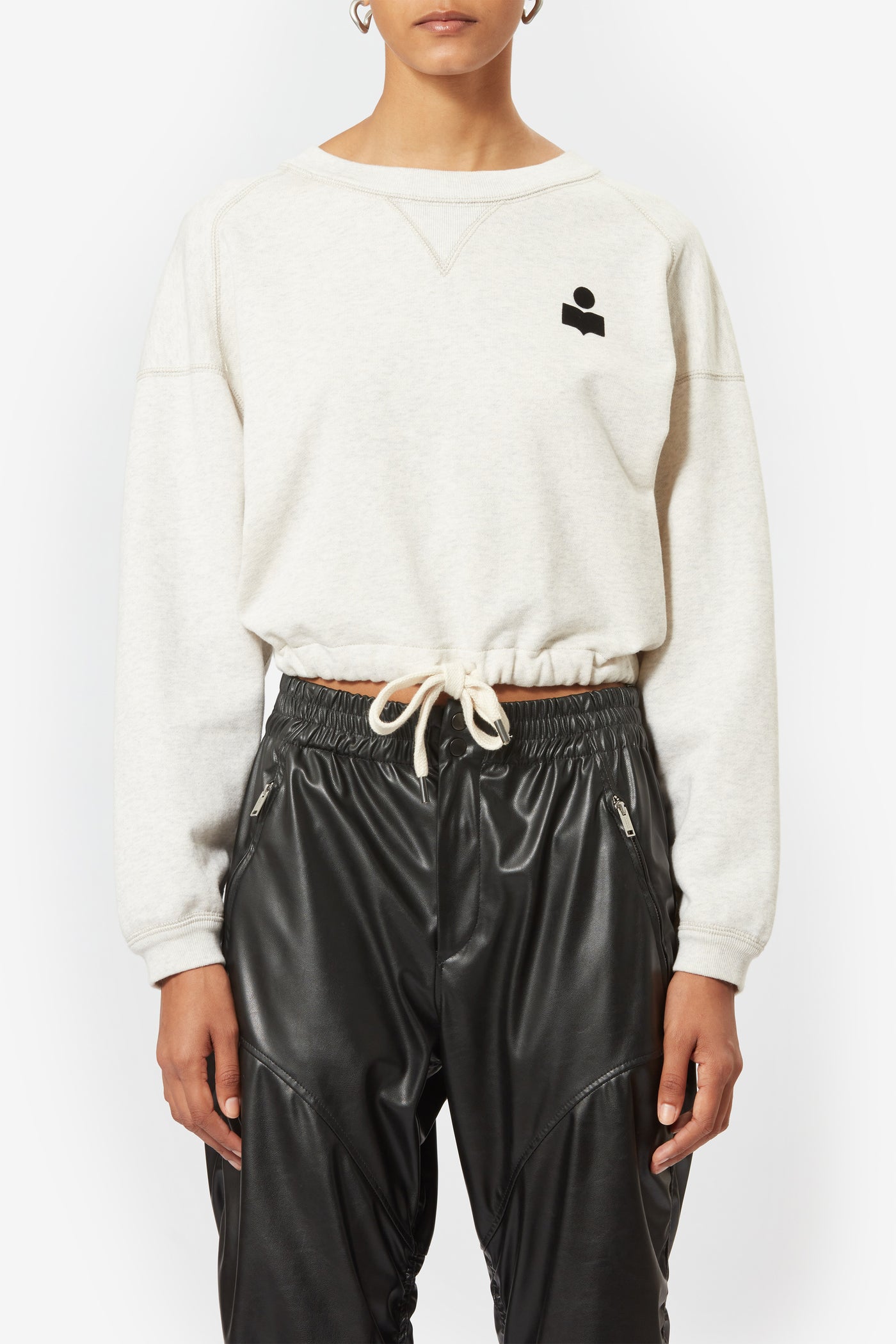 Cropped-sweatshirt aus baumwolle margo - Naturfarben - Woman - 4