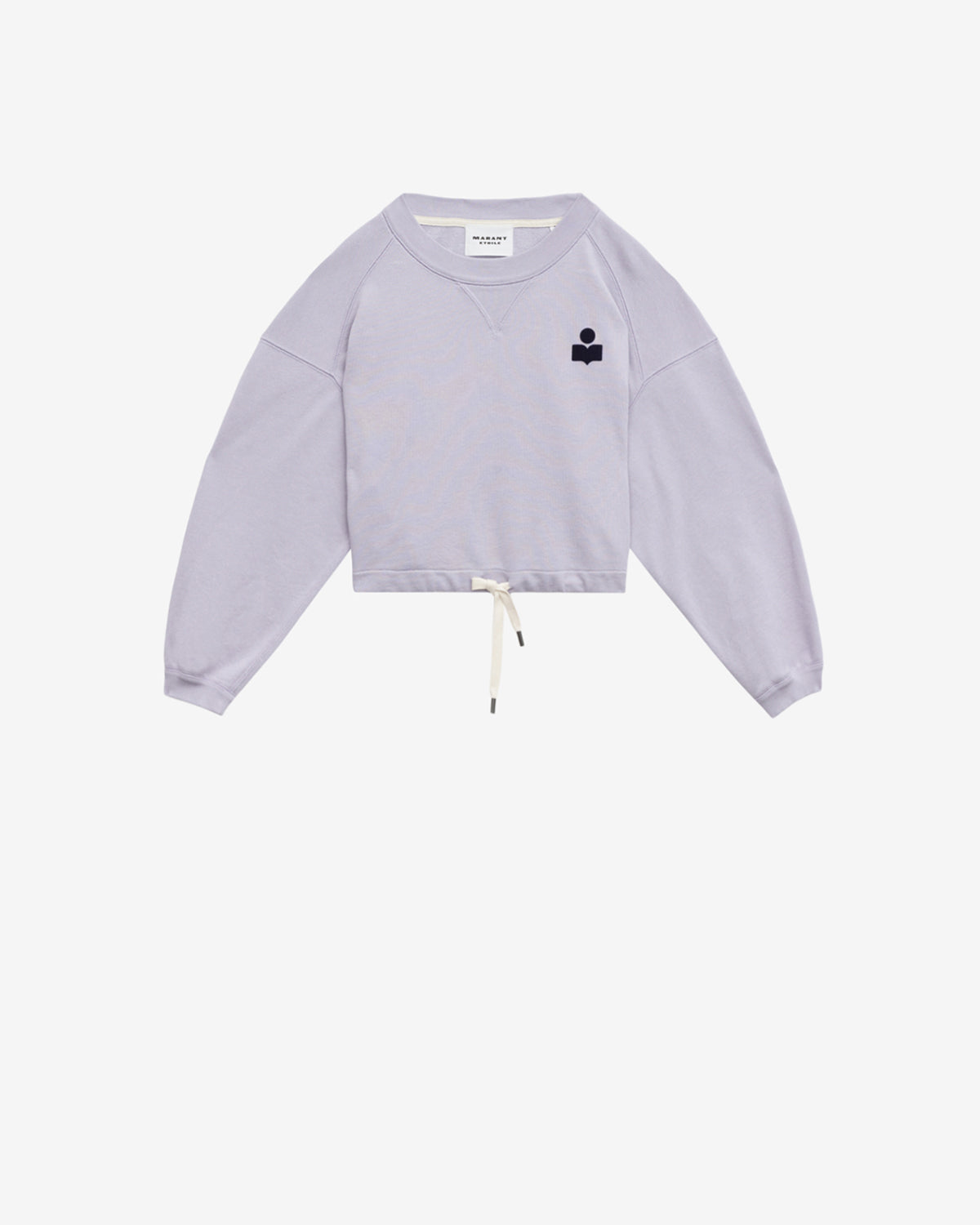 마고 로고 디테일 면 크롭 스웨트셔츠 - Lilac/dark navy - Woman - 5