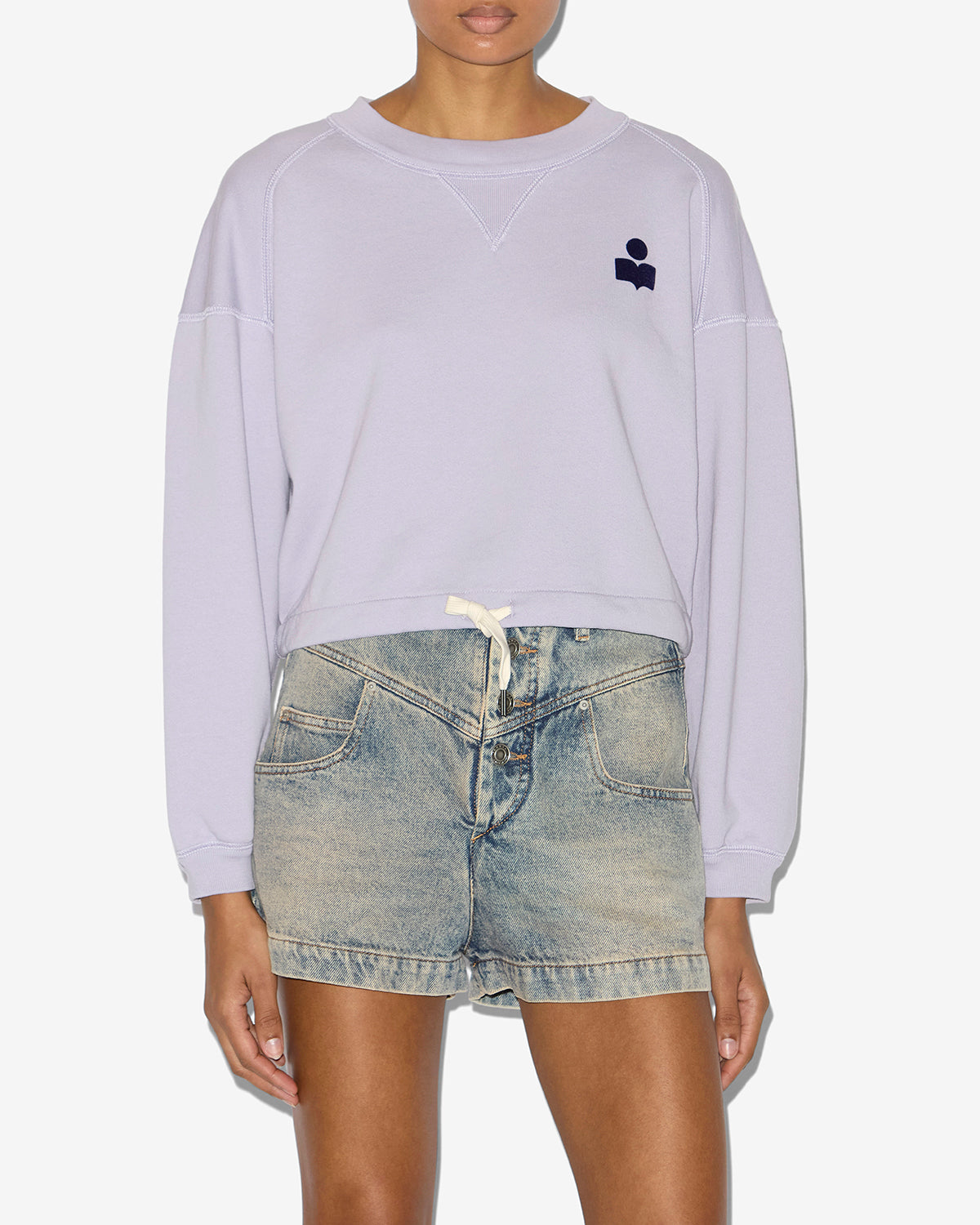 Margo sweatshirt Woman Lilac/dark navy 3