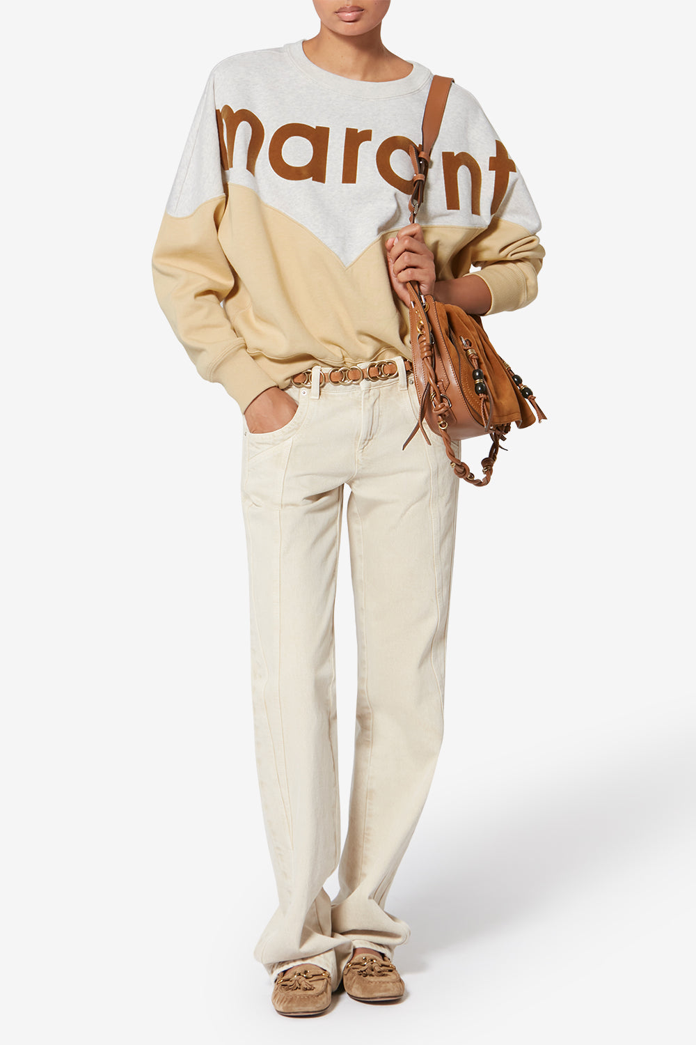 Felpa in cotone con logo millyny - Light ochre - Woman - 2