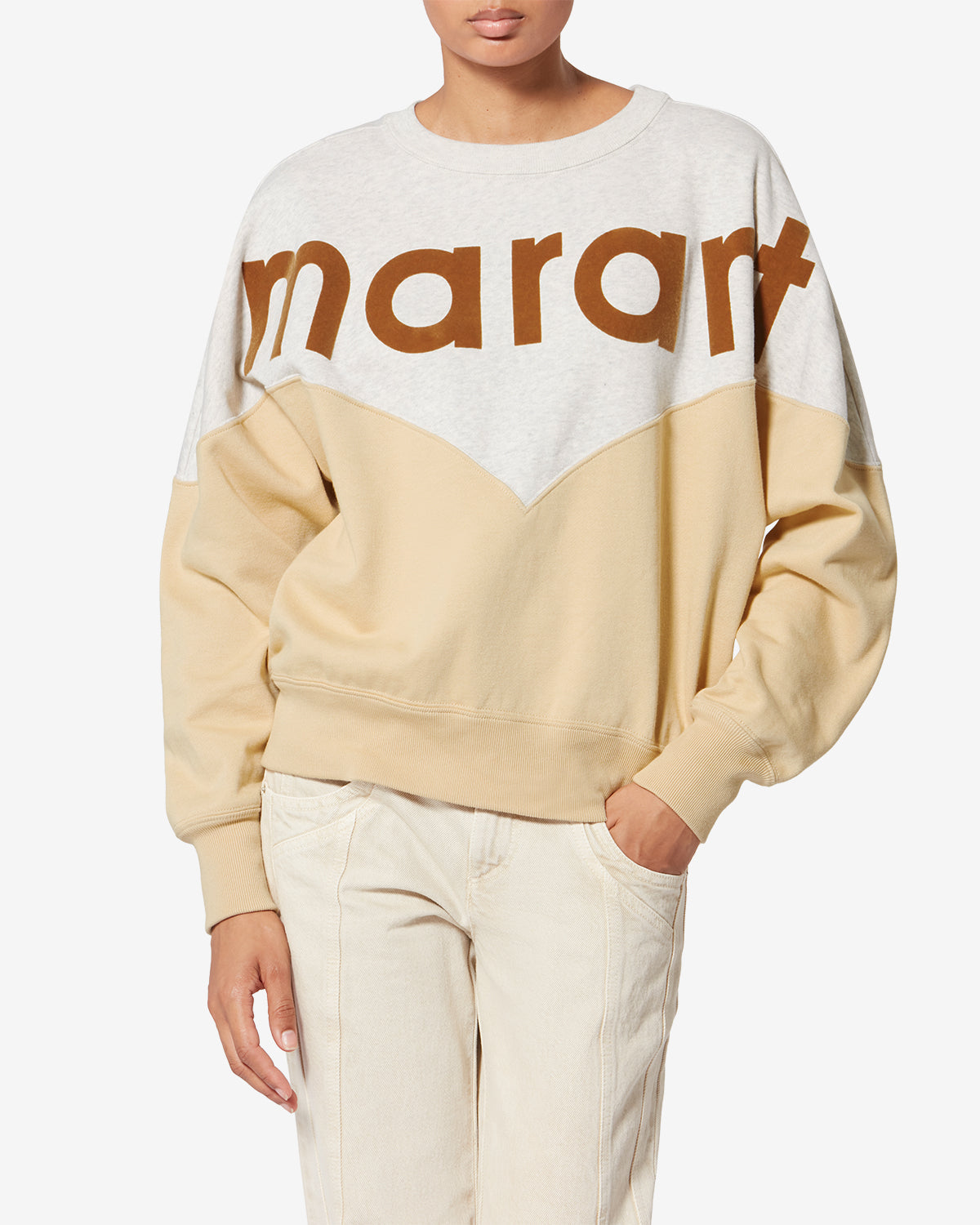 Sweatshirt en coton à logo millyny - Ocre clair - Woman - 3