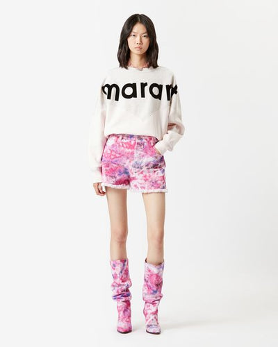 Sweatshirt bicolore "marant" houston - Rose clair - Woman - 1