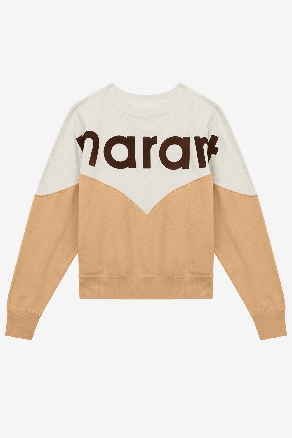 Sweatshirt houston en coton à logo - Ecru/camel - Woman - 1