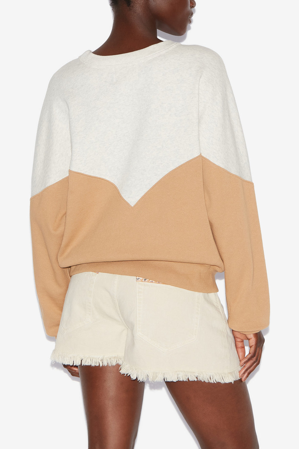 Sweatshirt houston en coton à logo - Ecru/camel - Woman - 5