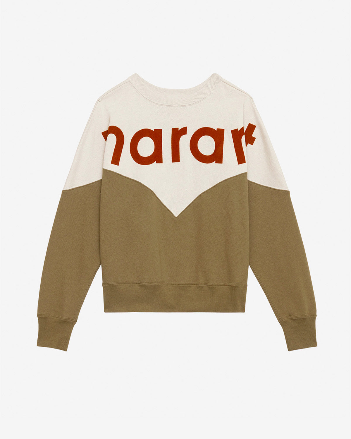 Houston sweatshirt Woman Ecru-dark khaki 1