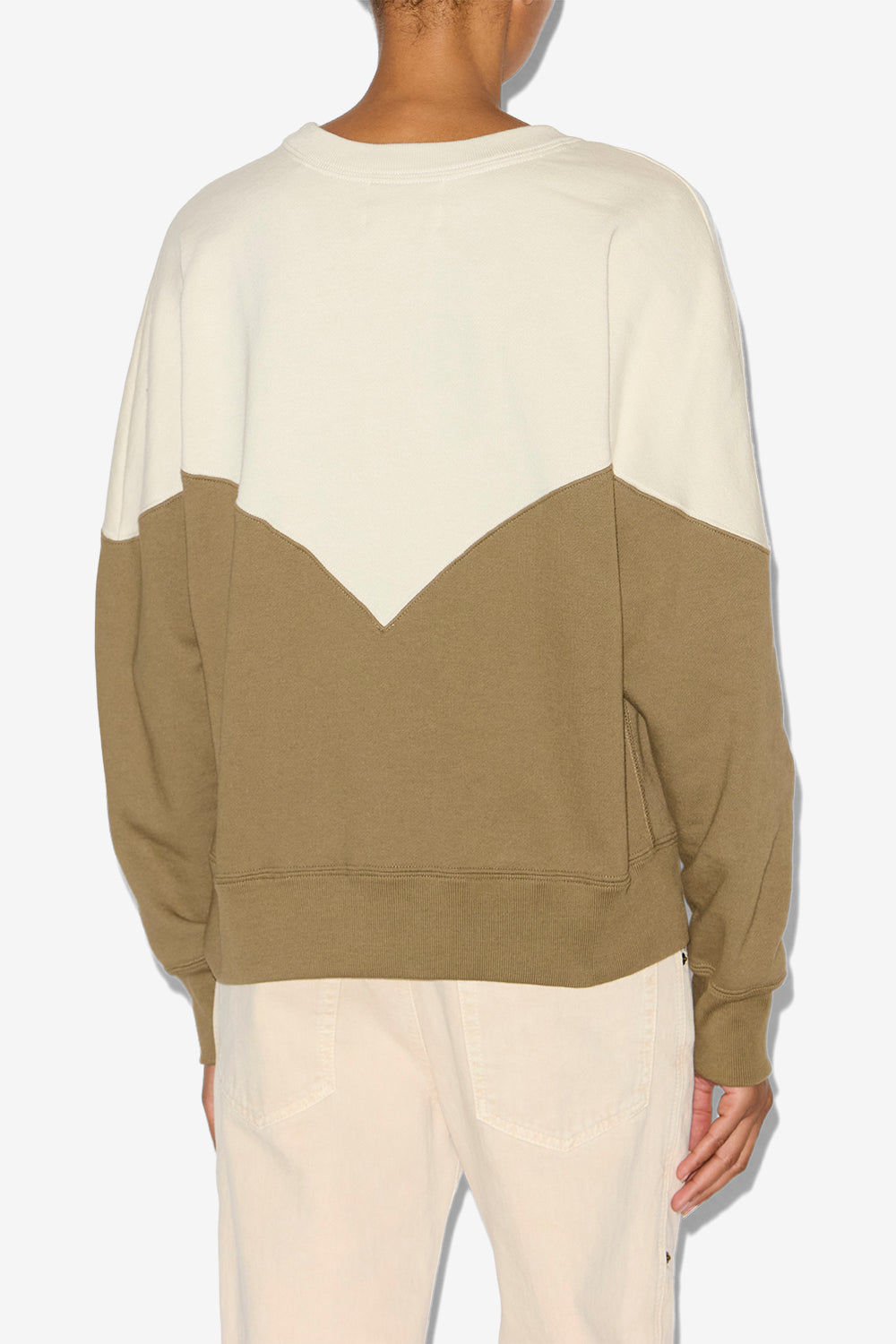 Sweatshirt houston aus baumwolle mit logo - Ecru-dark khaki - Woman - 4