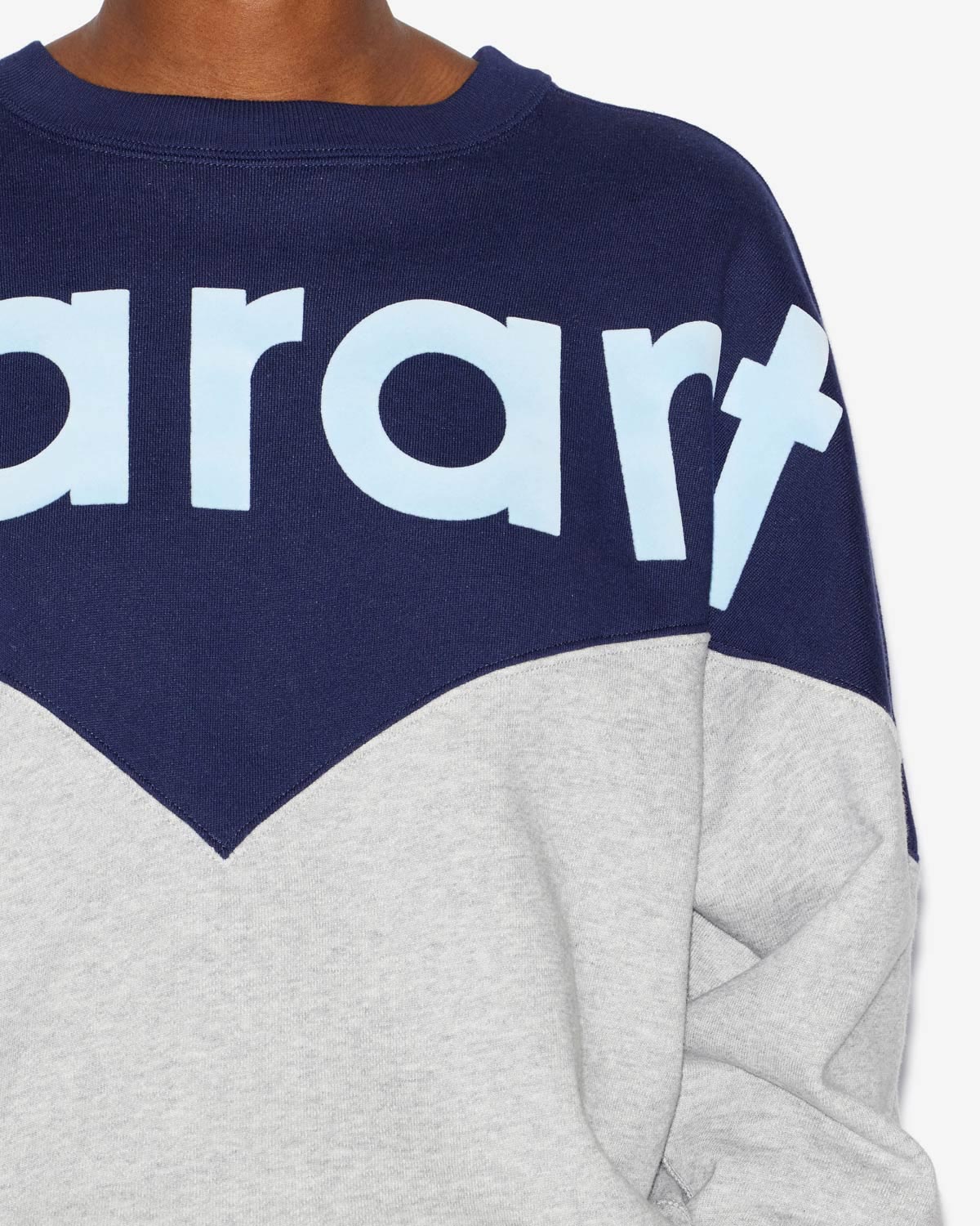 Sweatshirt houston bicolore en coton à logo - Marine-gris - Woman - 2