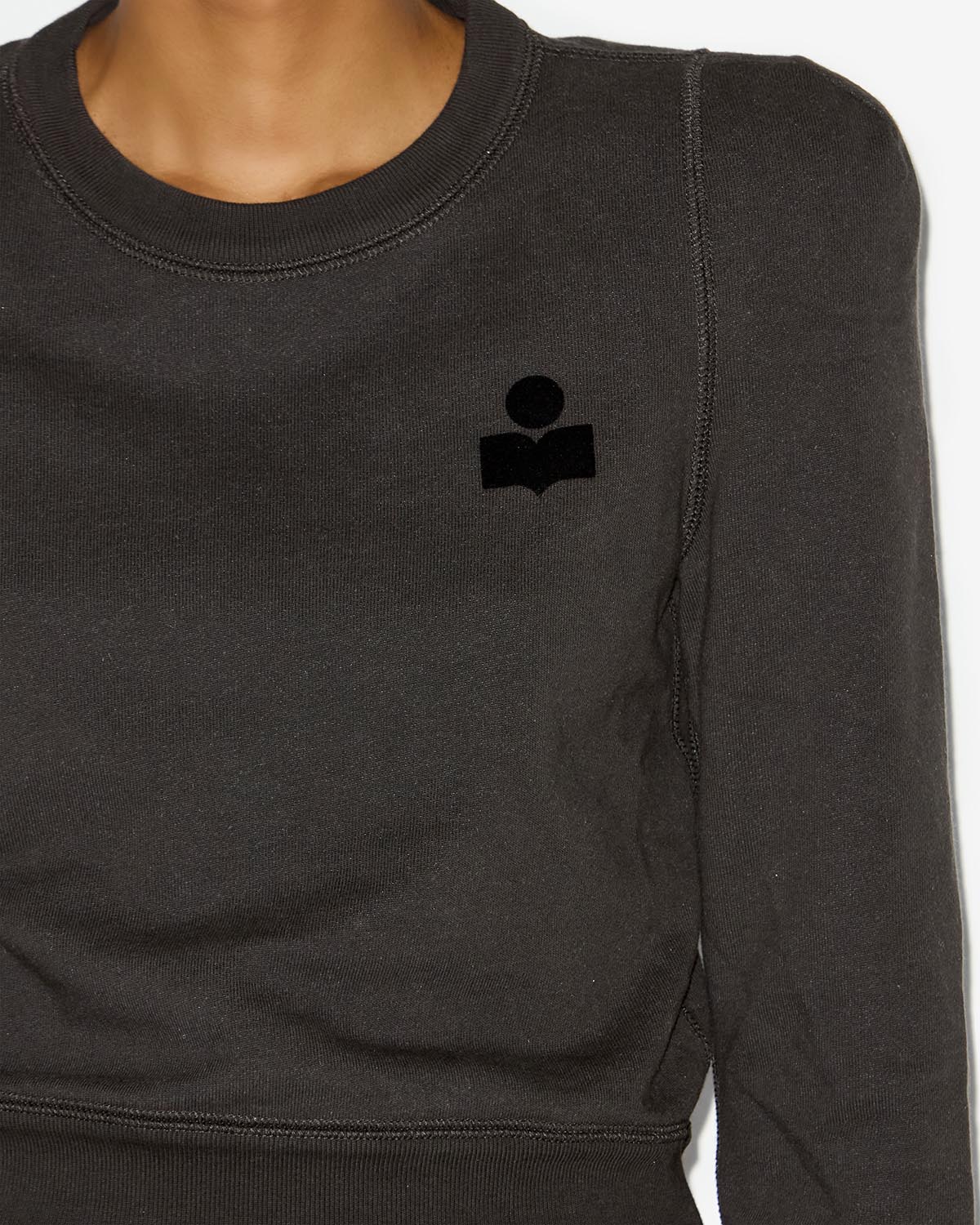 Sudadera prissa con logotipo Woman Negro lavado 2