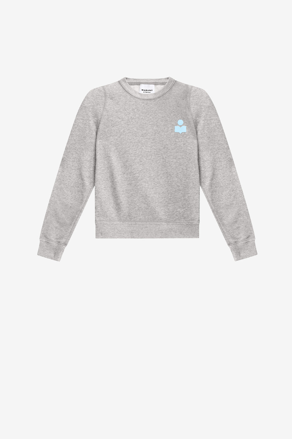 Sweatshirt prissa aus baumwolle mit strukturierten schultern - Gray-ice blue - Woman - 1
