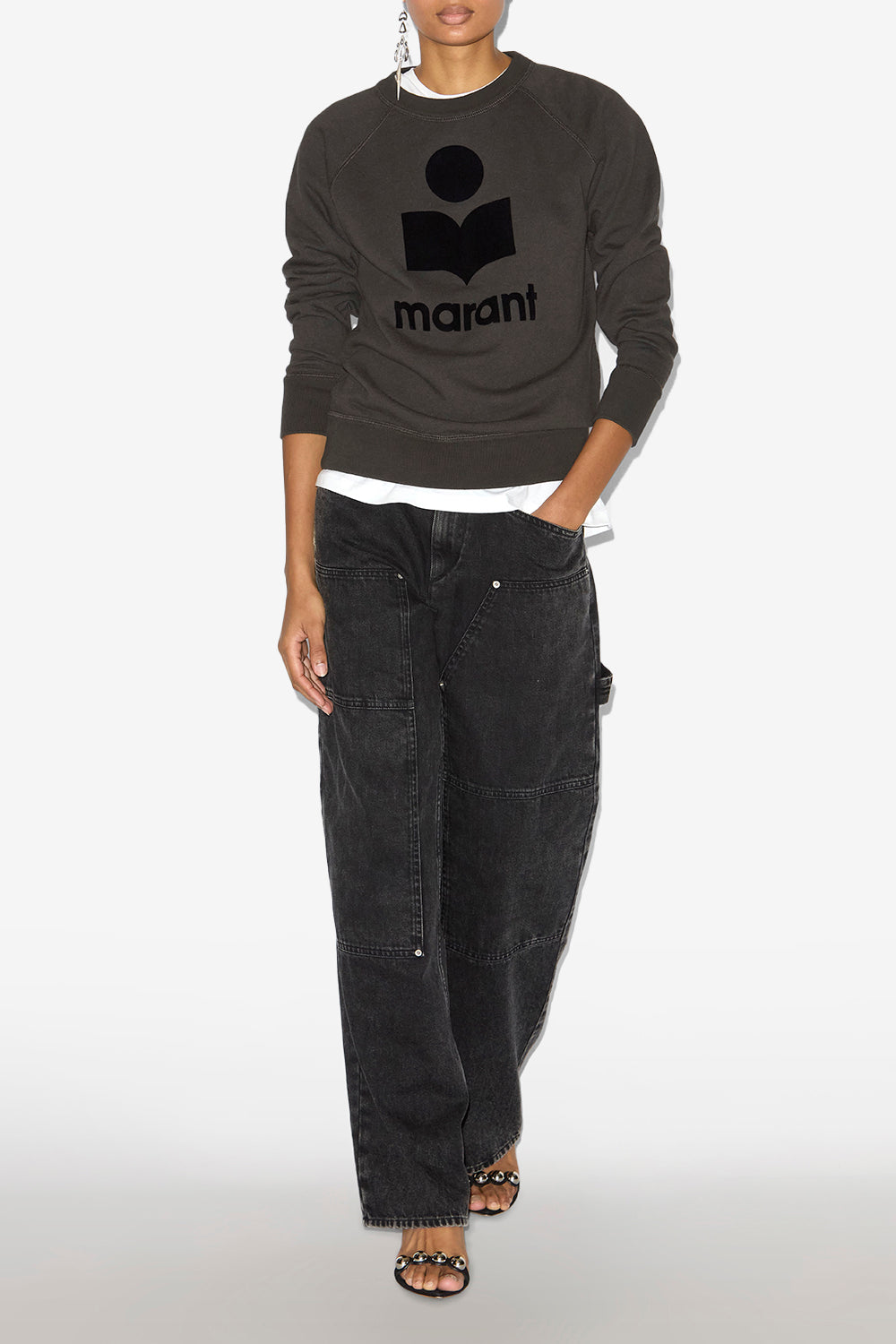 Sweatshirt millyny aus baumwolle mit logo - Schwarz gewaschen - Woman - 2